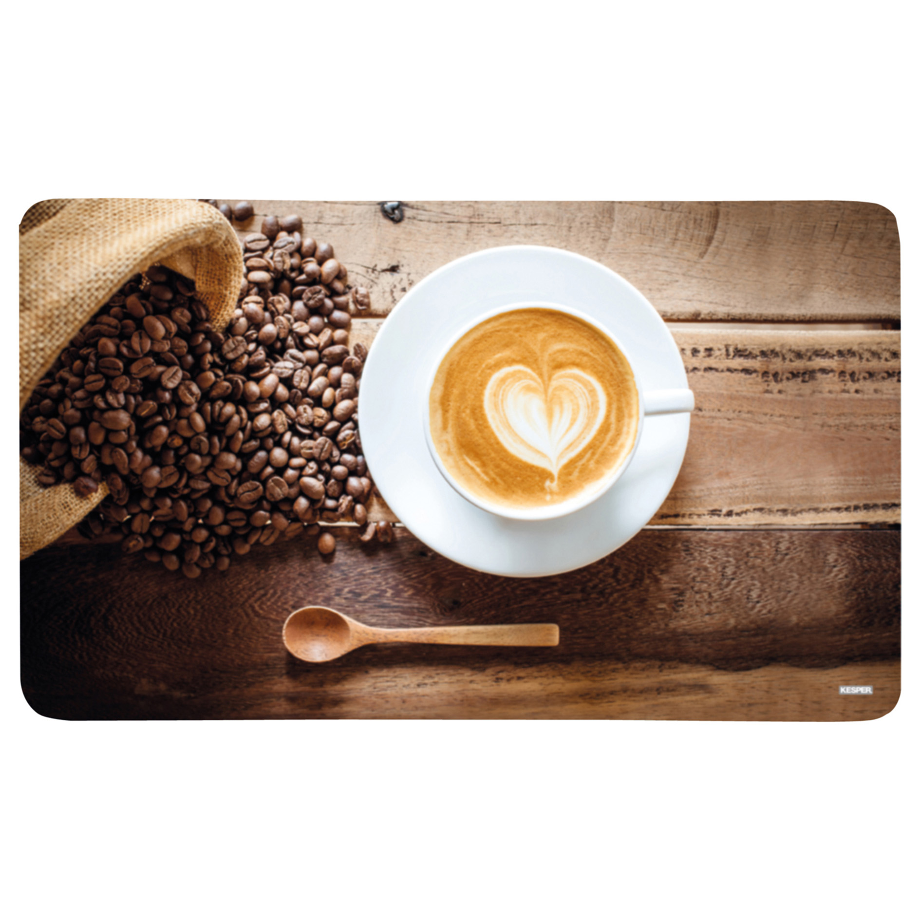 Dekor-Frühstücksbrettchen COFFEE CUP - 23,5x14 cm