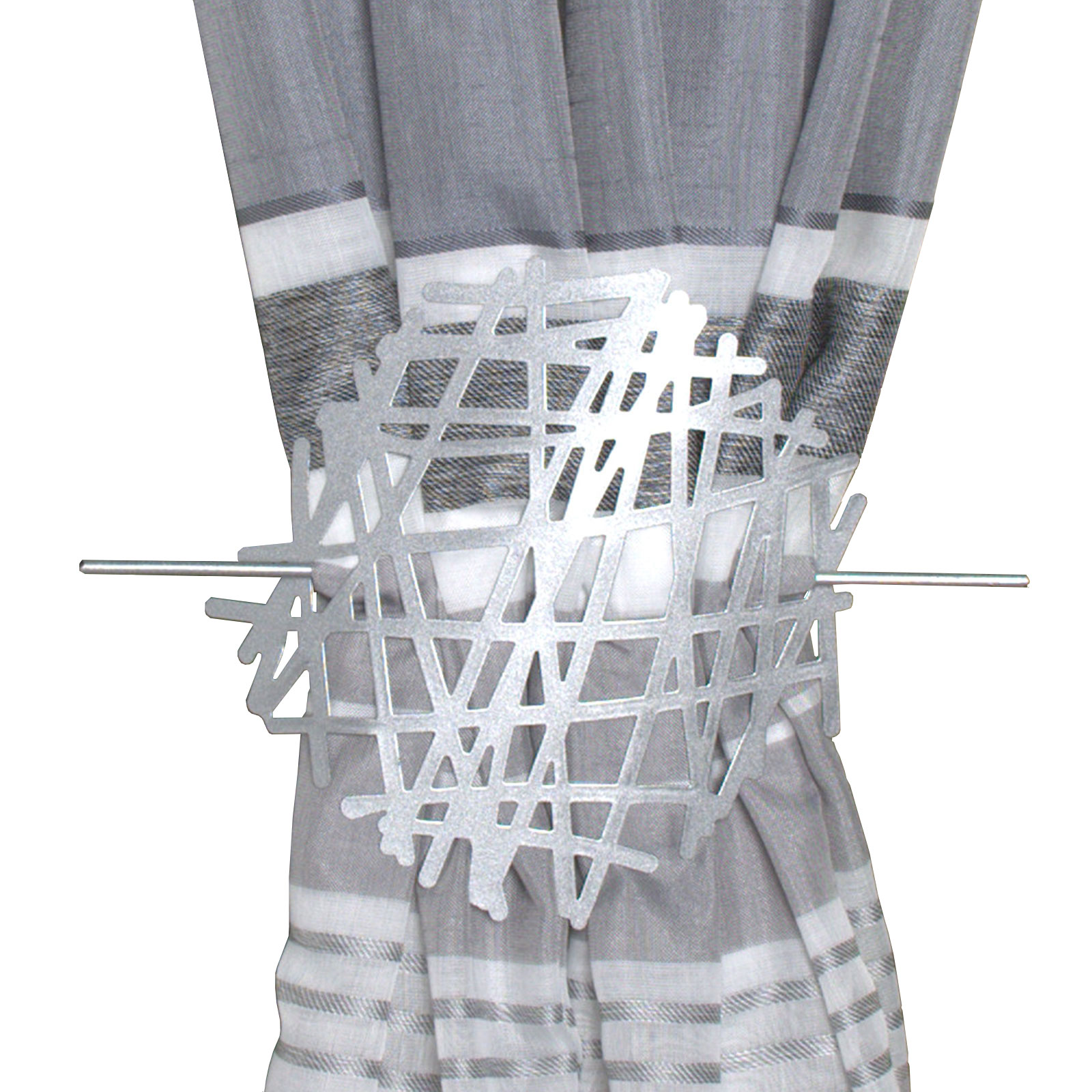 Dekospange GITTER - silber - 18 cm