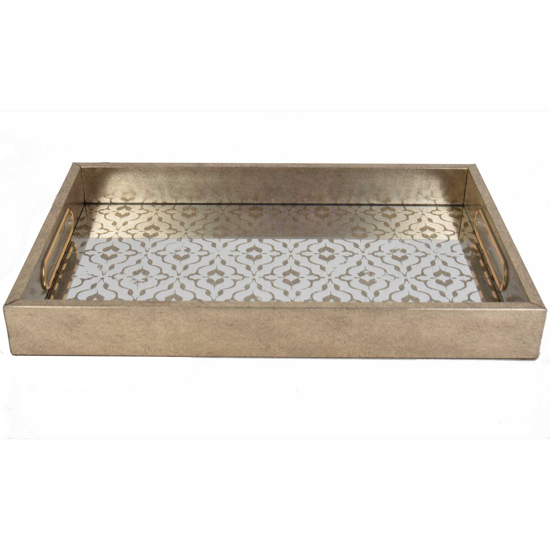 Dekotablett - gold - 35x22 cm