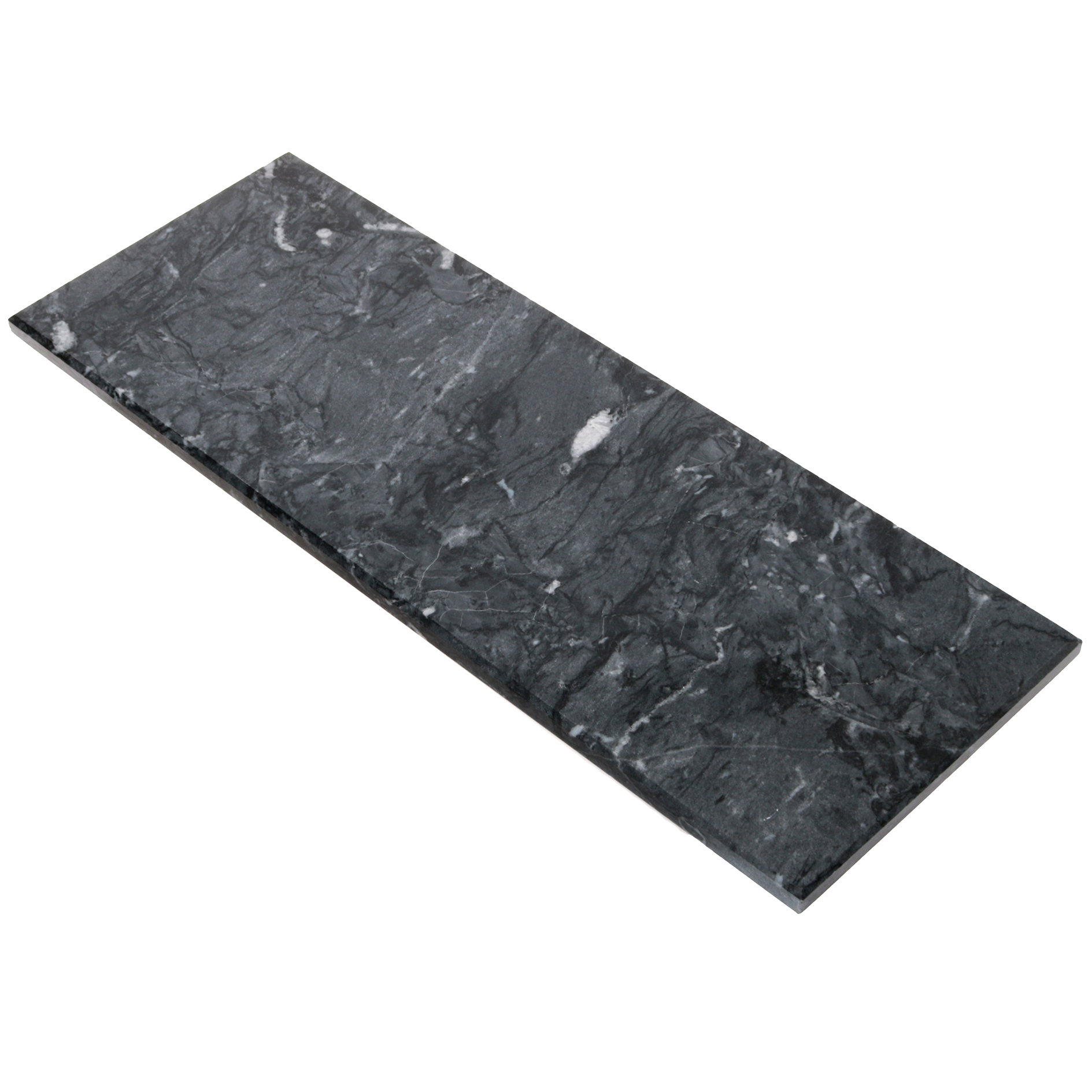 Dekotablett - schwarz - Marmor - 15x40 cm