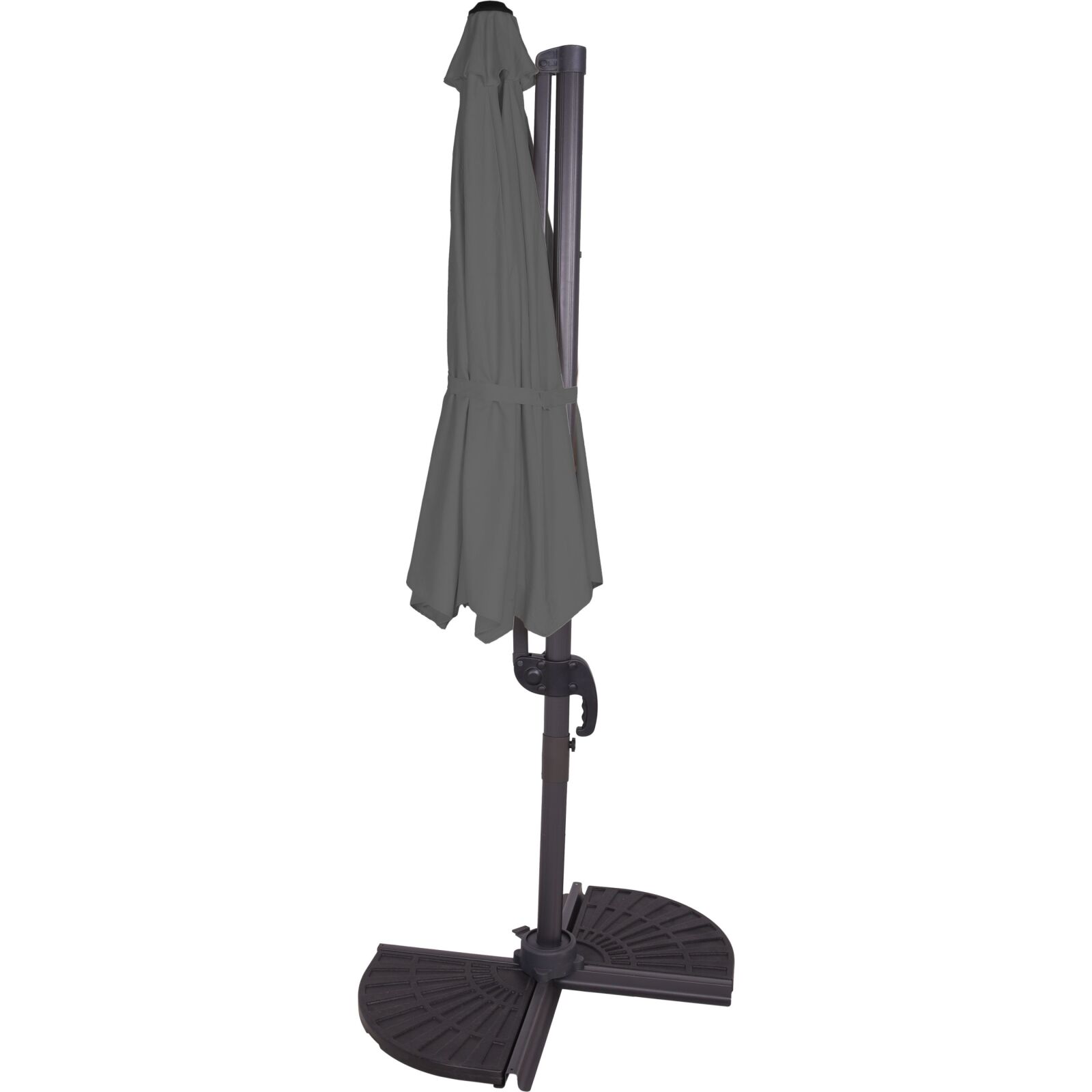 Deluxe-Ampelschirm - anthrazit - achteckig - Ø 300 cm