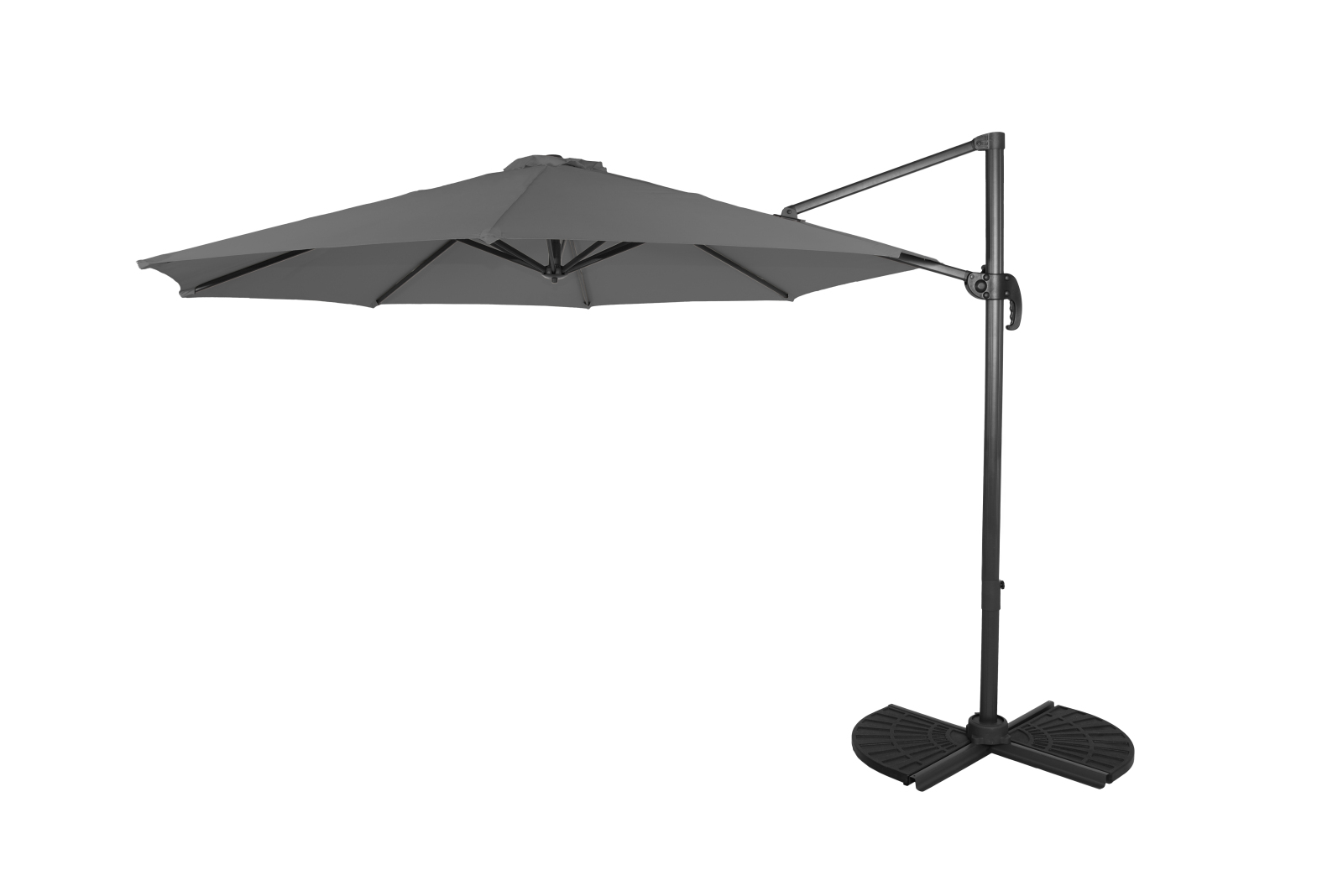 Deluxe-Ampelschirm - anthrazit - achteckig - Ø 300 cm