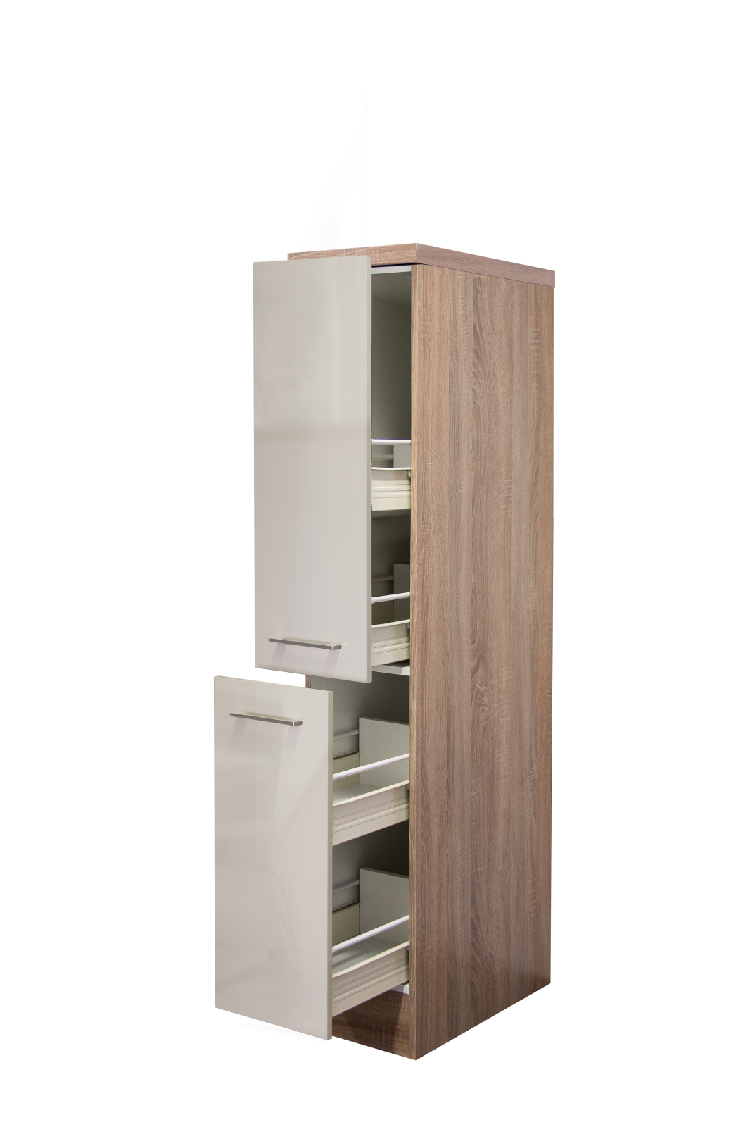 Demi-Apothekerschrank NEPAL - Kaschmir Glanz-Sonoma Eiche - 30 cm