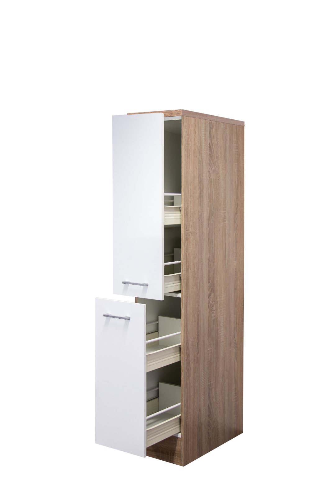 Demi-Apothekerschrank SAMOA - weiß-Sonoma Eiche - 30 cm