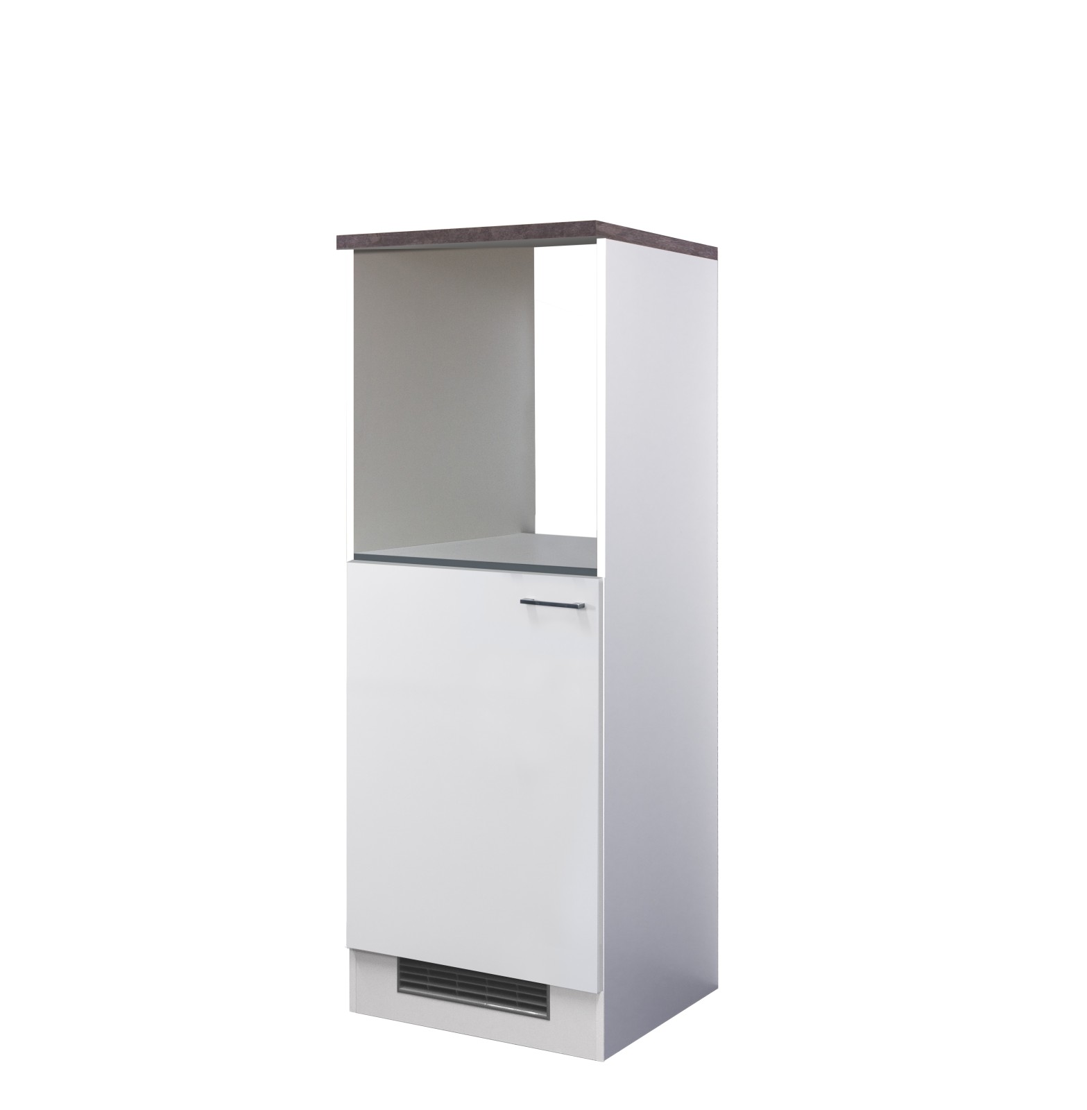 Demi-Geräteumbau LUCCA - weiß - Caledonia - für Backofen+Kühlschrank