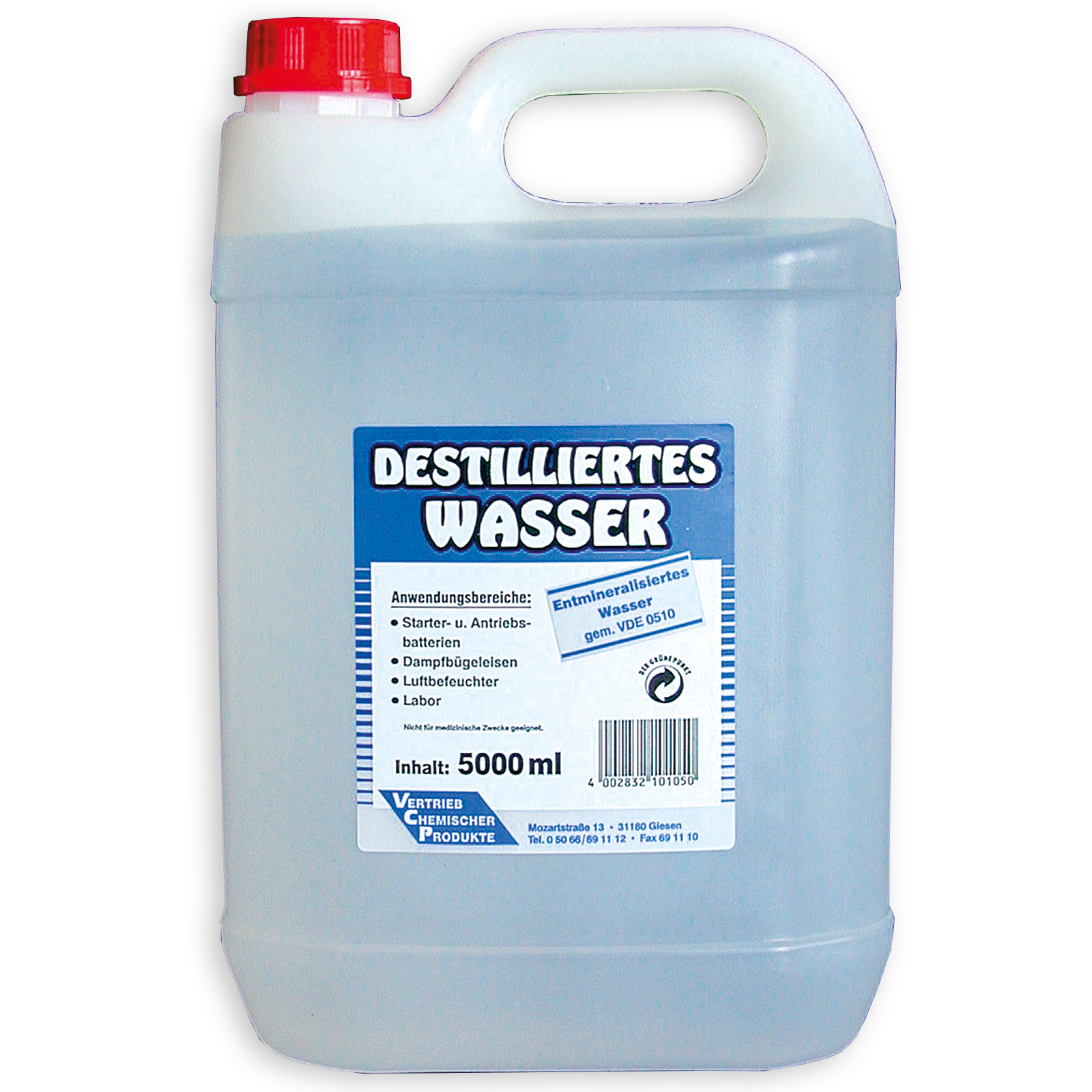 25 Liter destilliertes Wasser 100% reines | Demineralisiertes Wasser 5x5L - destilliertes Wasser geeignet für Bügeleisen, Luftbefeuchter, Batterien und vieles mehr