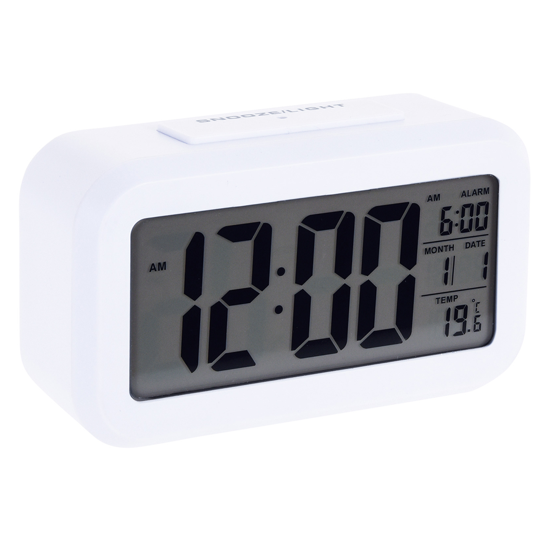Digitalwecker - sortiert - schwarz oder weiß - 14,5 cm