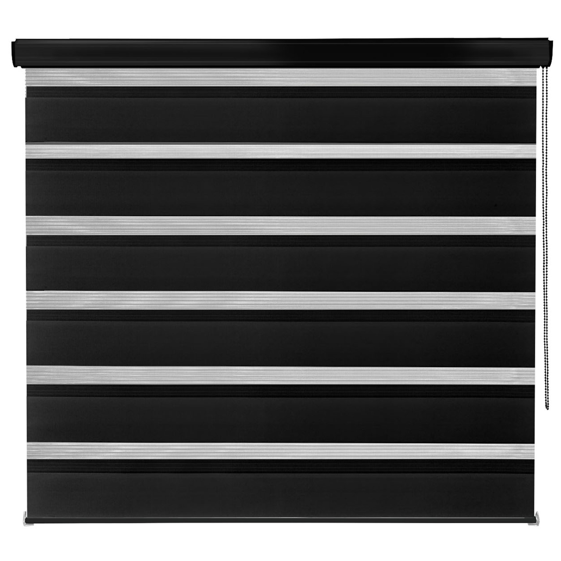 Doppelrollo - schwarz - 60x160 cm