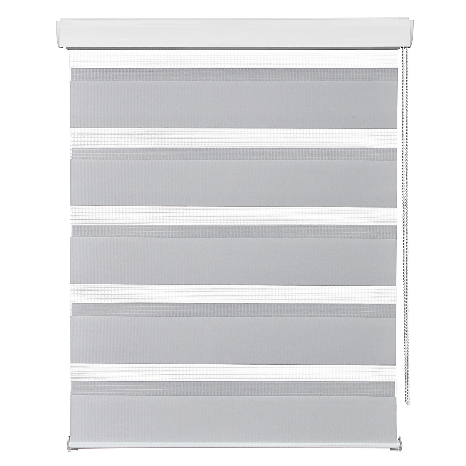 Doppelrollo - silber - 90x220 cm