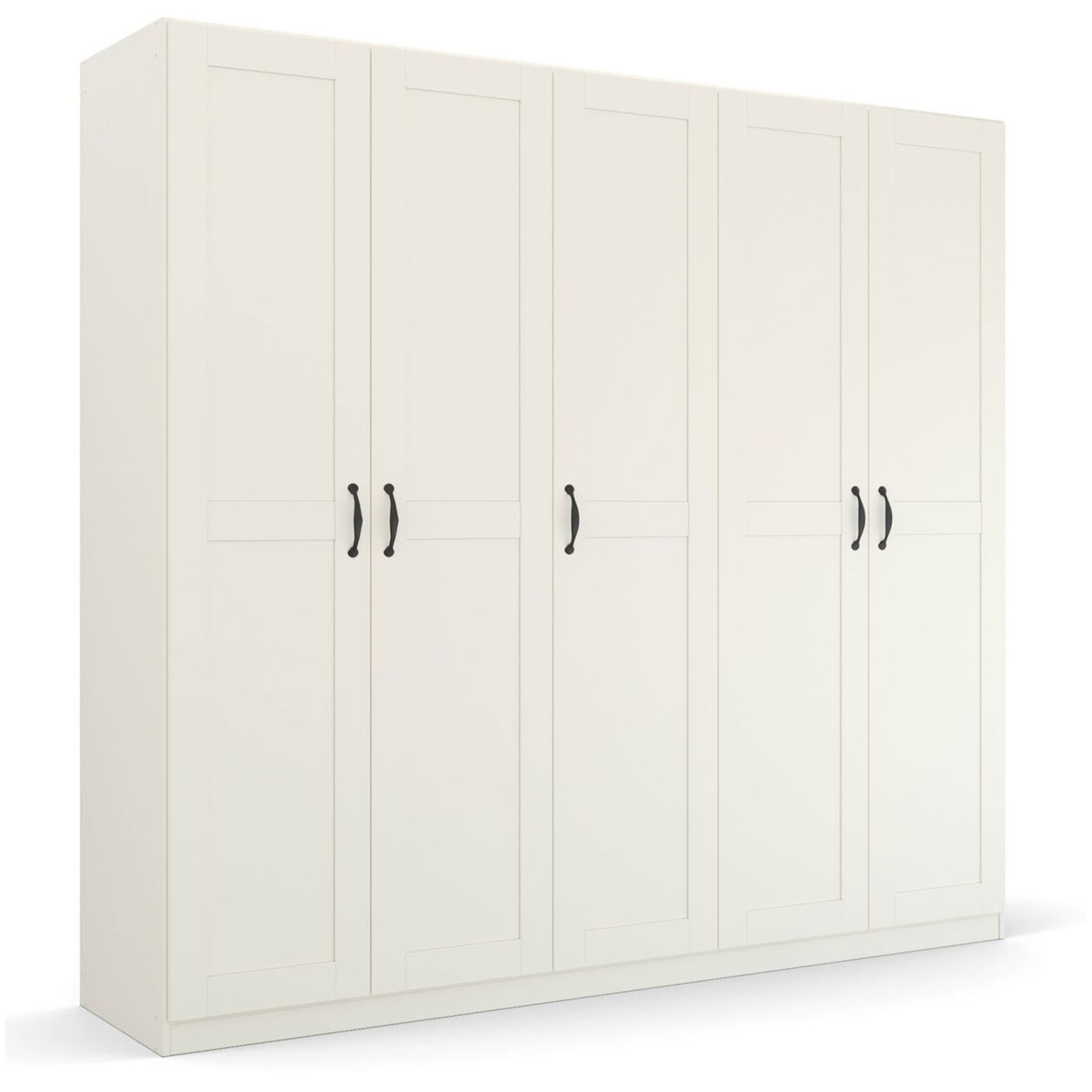 Drehtürenschrank - alpinweiß - 5 Türen - 226 cm