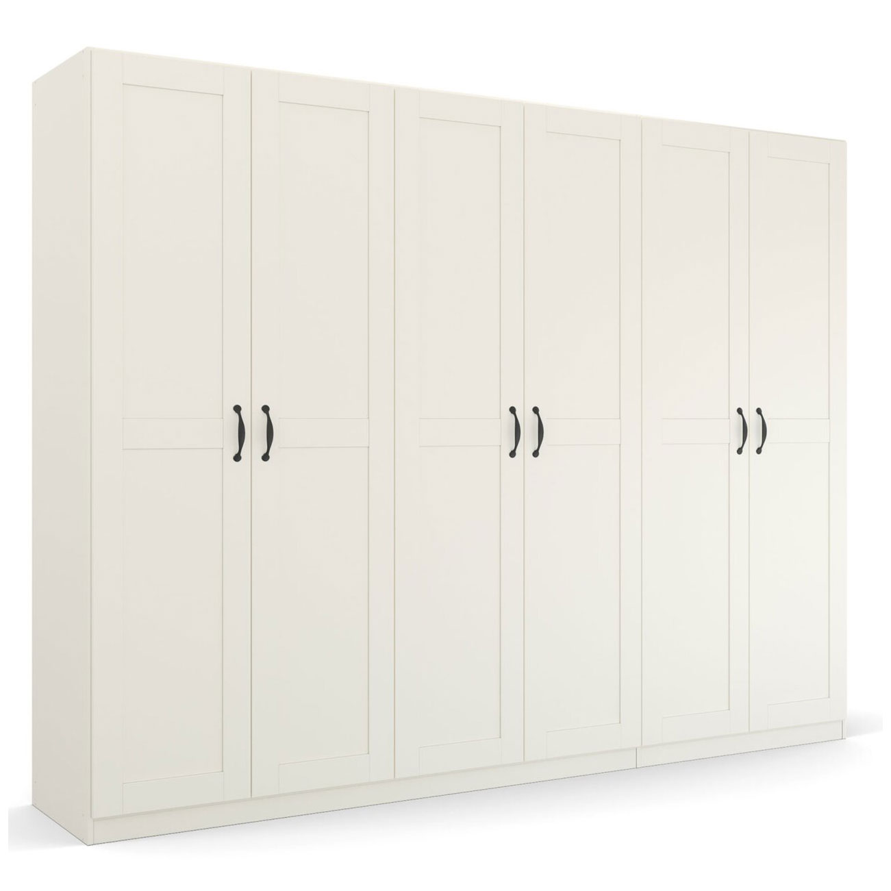 Drehtürenschrank - alpinweiß - 6 Türen - 271 cm