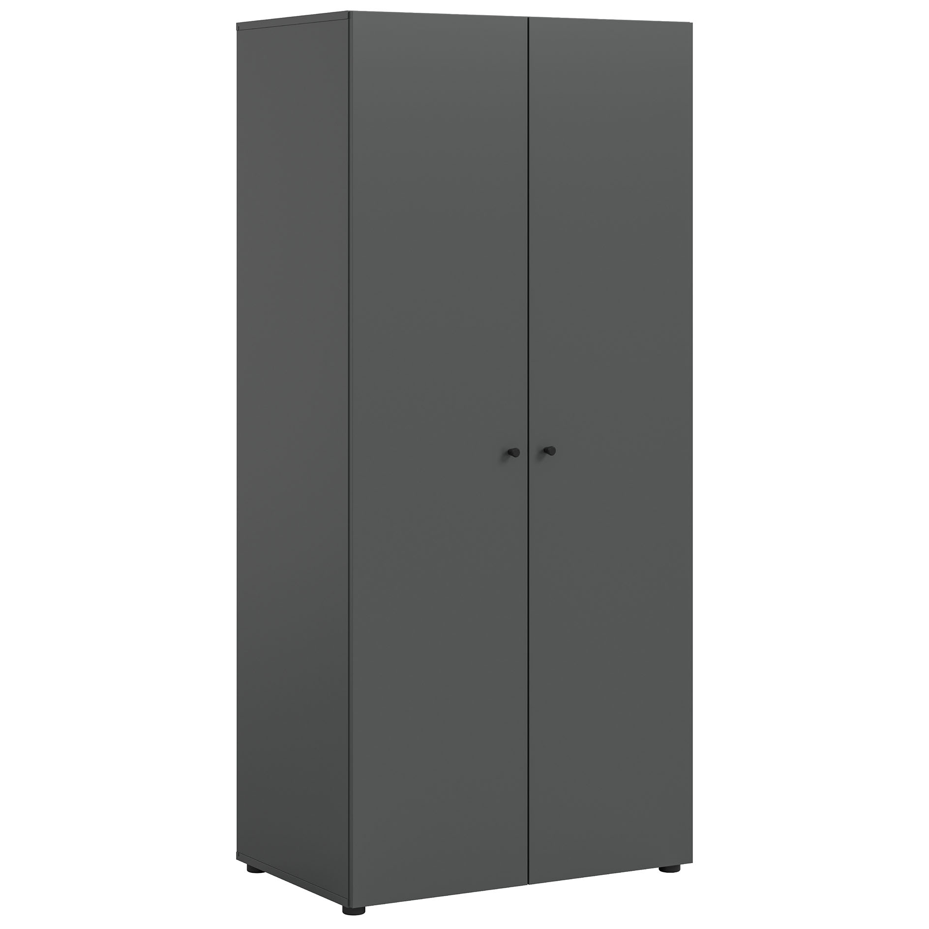 Drehtürenschrank DARWIN - anthrazit - 2 Türen - 80 cm breit