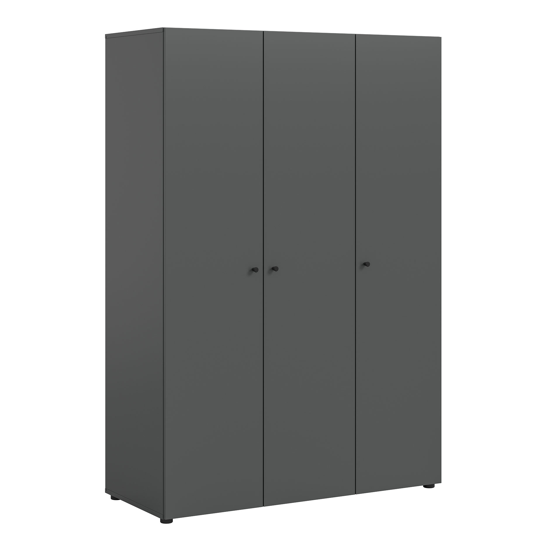 Drehtürenschrank DARWIN - anthrazit - 3 Türen - 120 cm breit