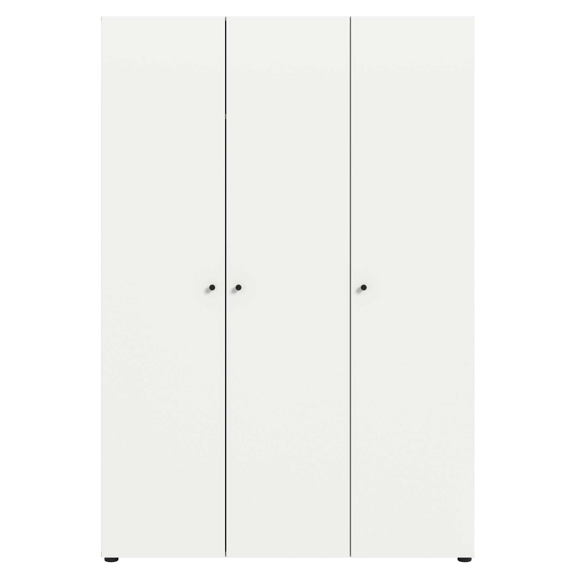 Drehtürenschrank DARWIN - weiß - 3 Türen - 120 cm breit