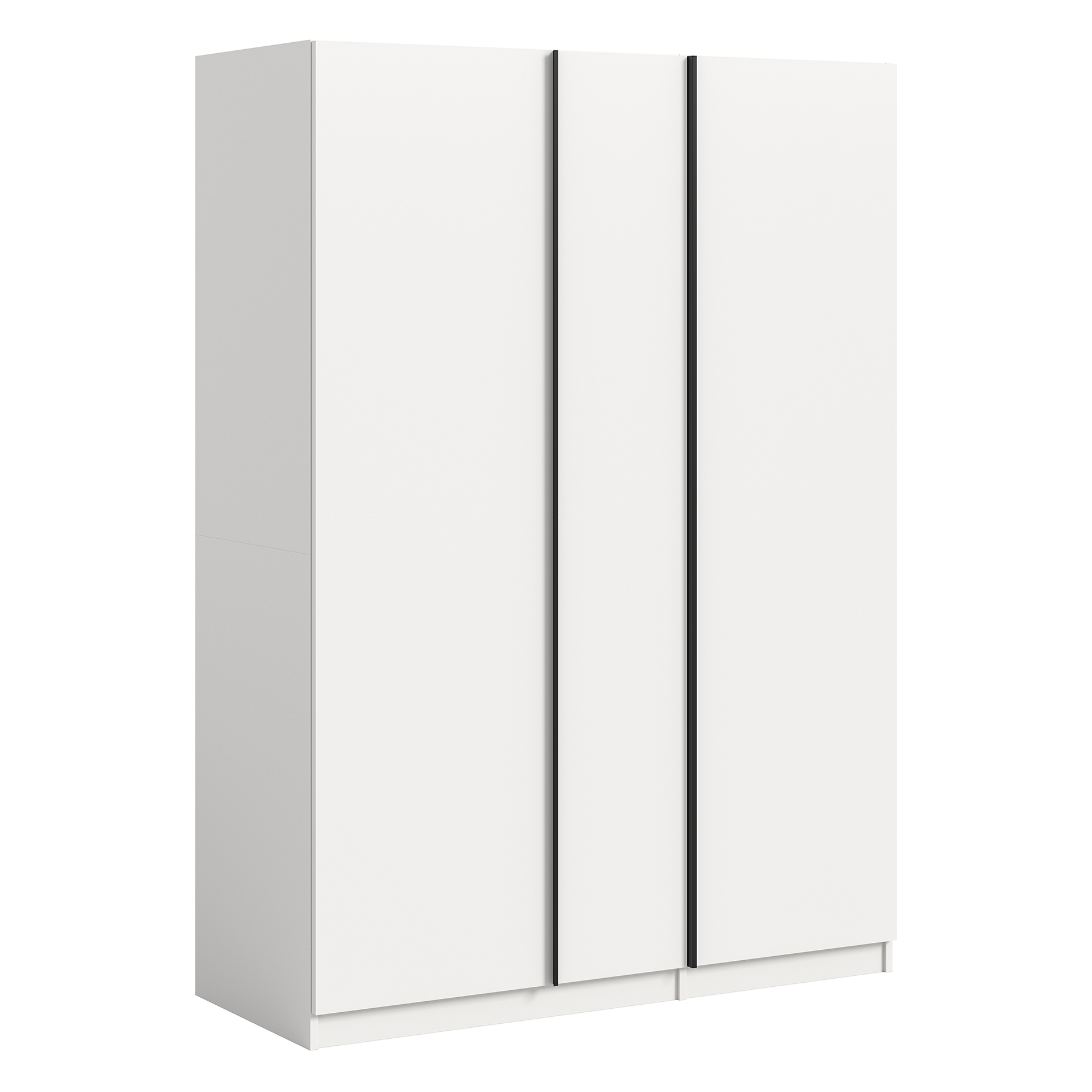 Drehtürenschrank OAKLAND - weiß - 3-türig - 130 cm