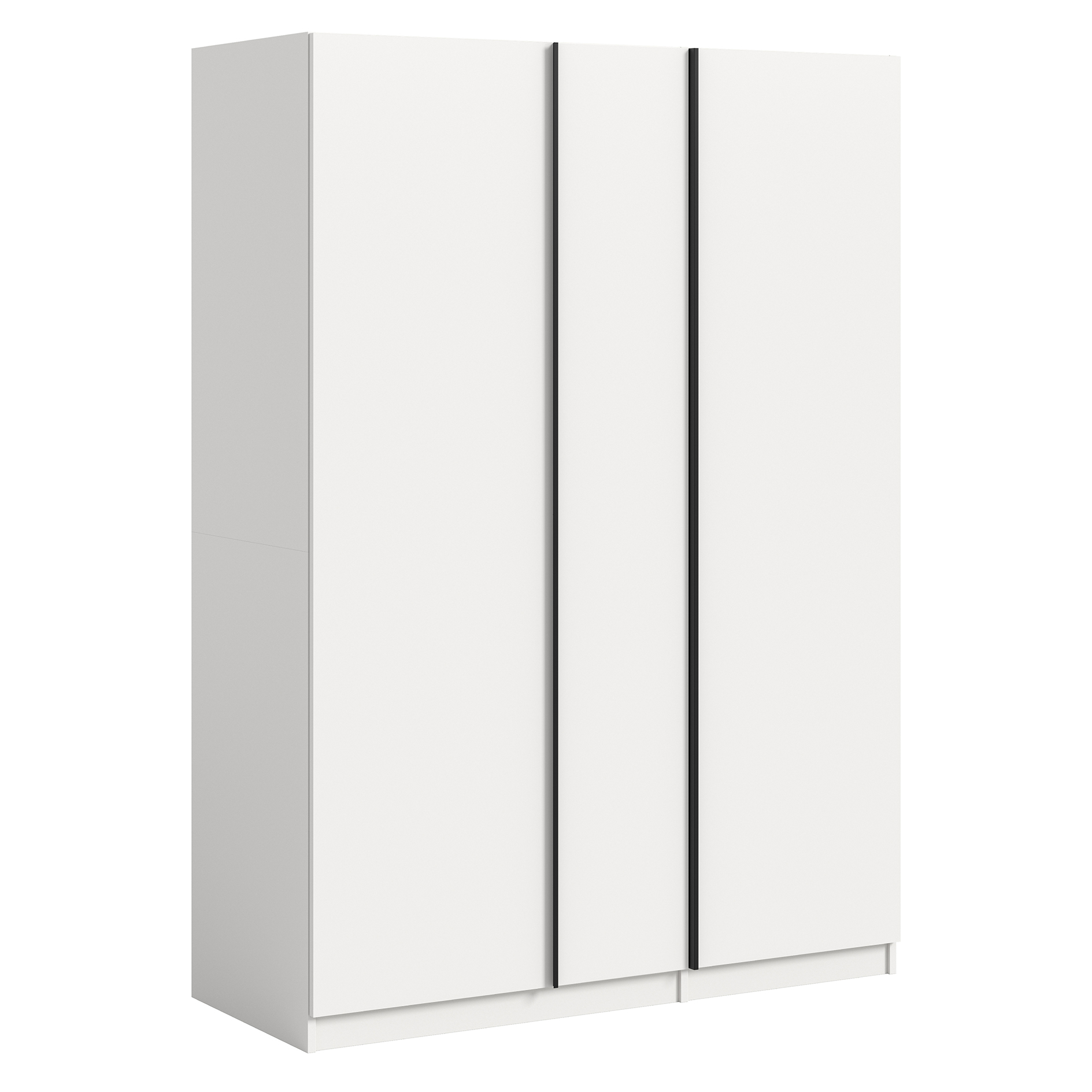 Drehtürenschrank OAKLAND - weiß - 3-türig - 130 cm