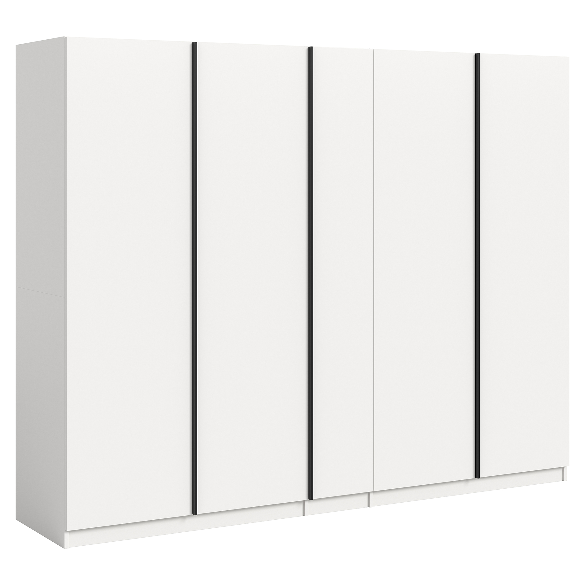 Drehtürenschrank OAKLAND - weiß - 5-türig - 230 cm
