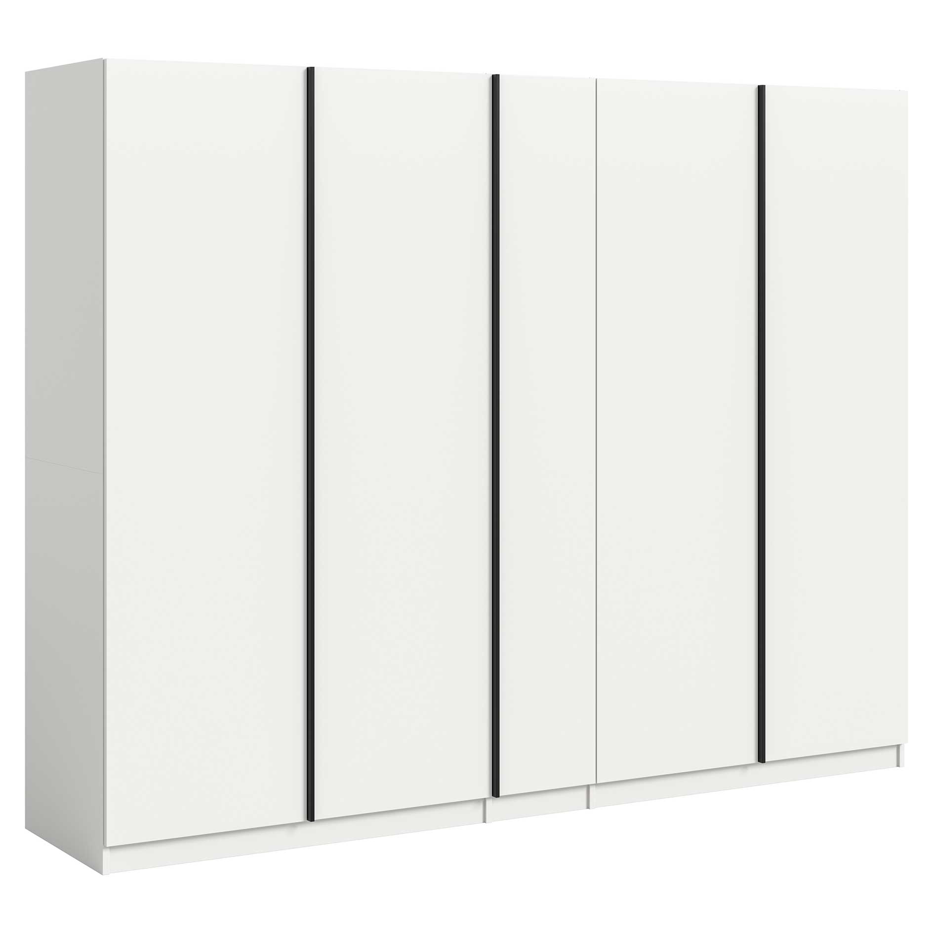 Drehtürenschrank OAKLAND - weiß - 5-türig - 230 cm