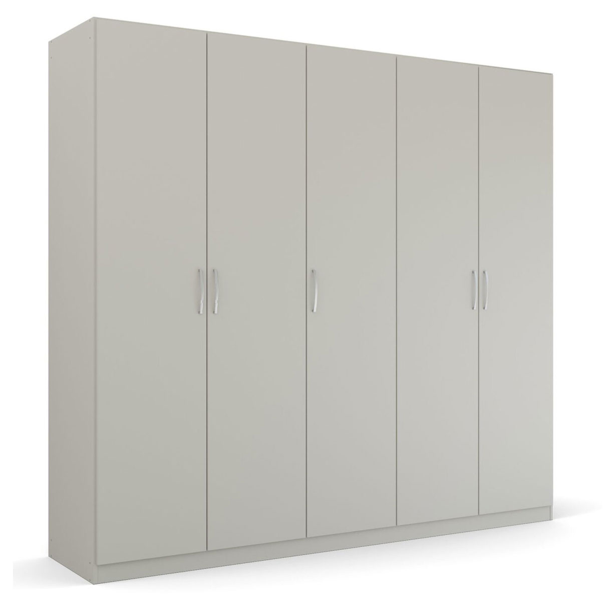 Drehtürenschrank - seidengrau - 5 Türen - 226 cm