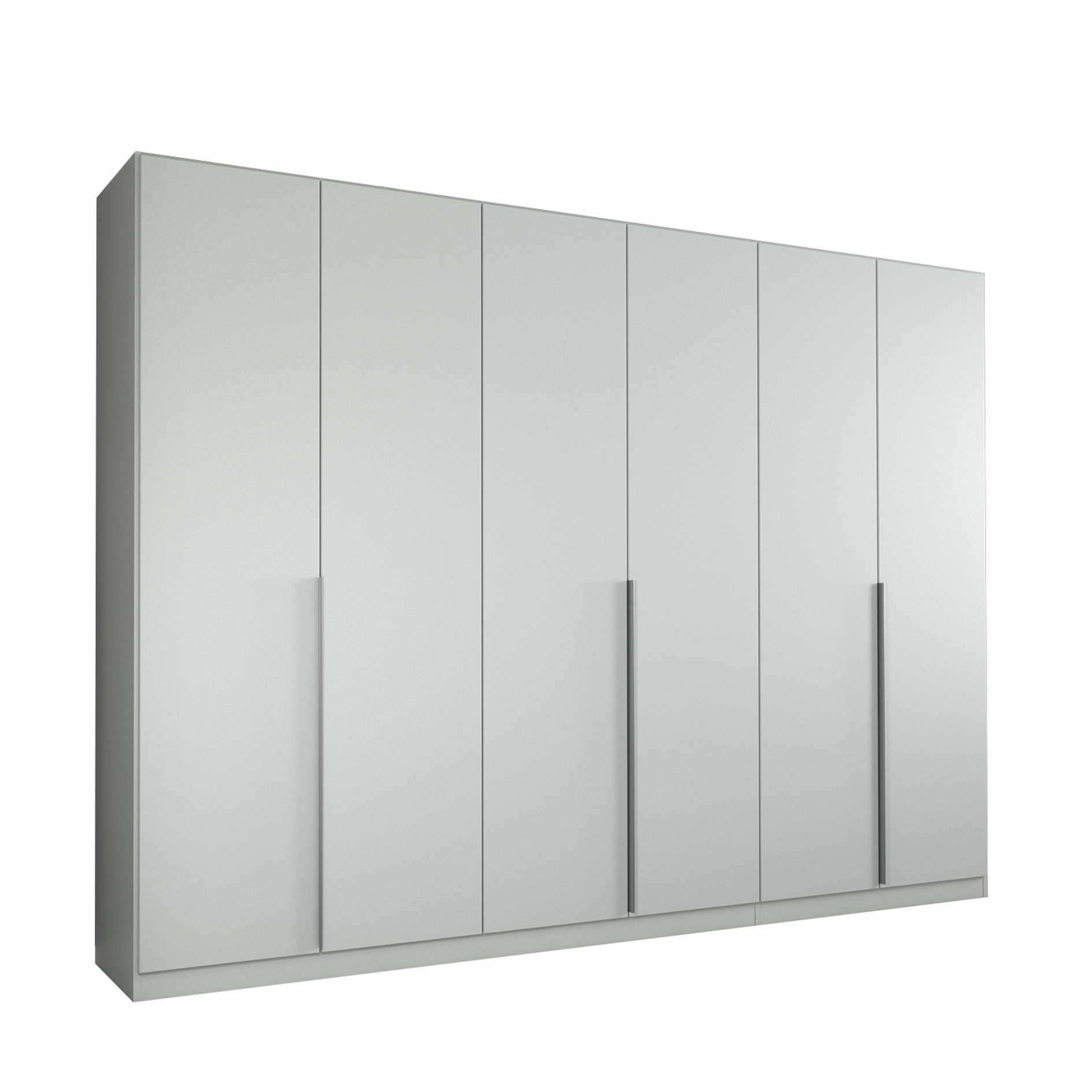 Drehtürenschrank - sidengrau - 6-türig - 271x210 cm