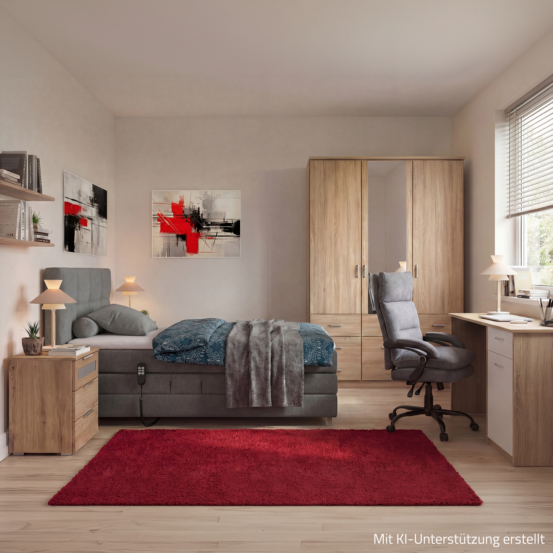 Drehtürenschrank - Sonoma Eiche - 136 cm breit