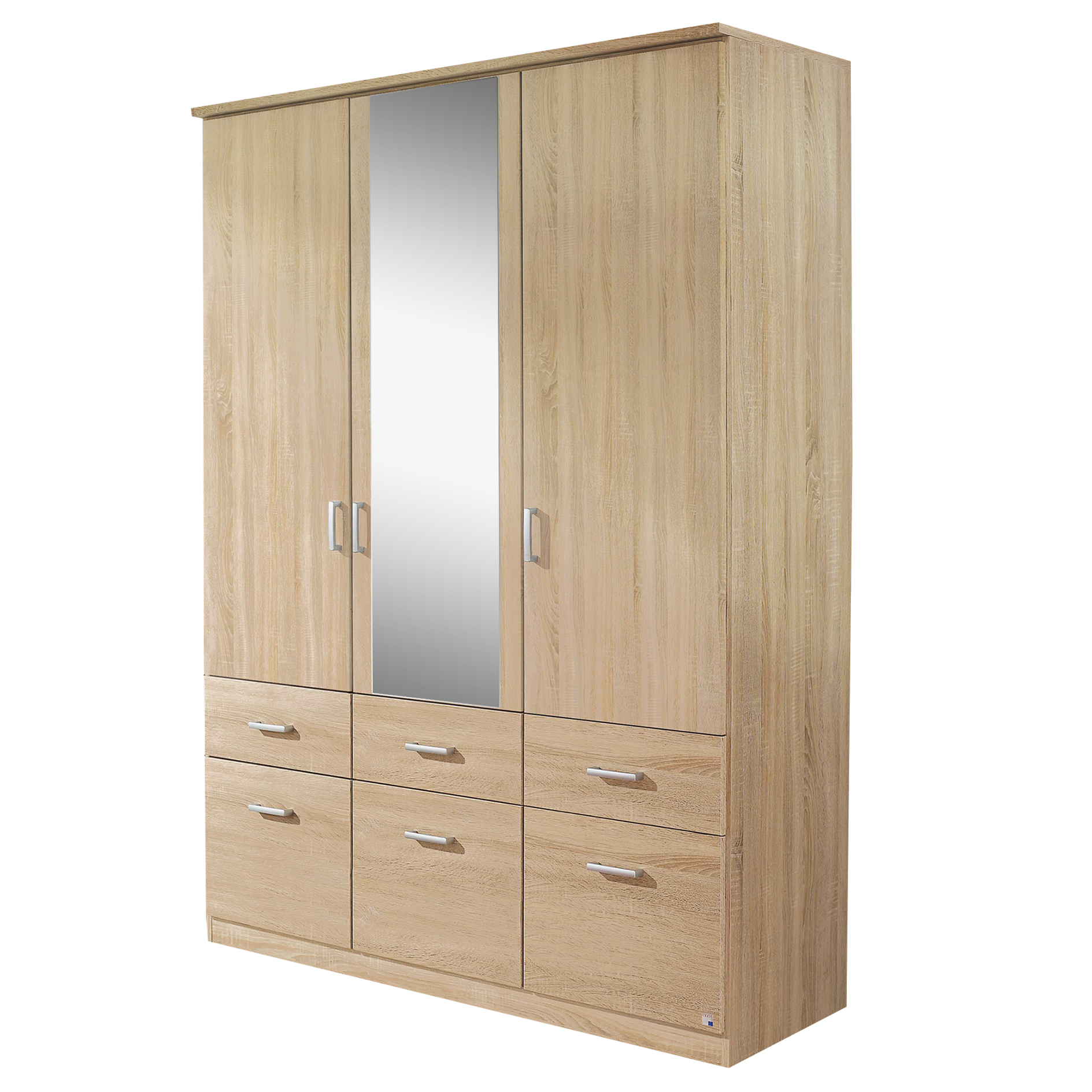 Drehtürenschrank - Sonoma Eiche - 136 cm breit