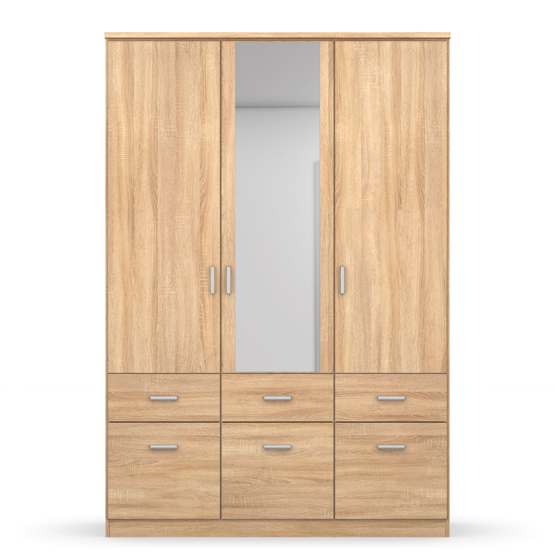 Drehtürenschrank - Sonoma Eiche - 136 cm breit
