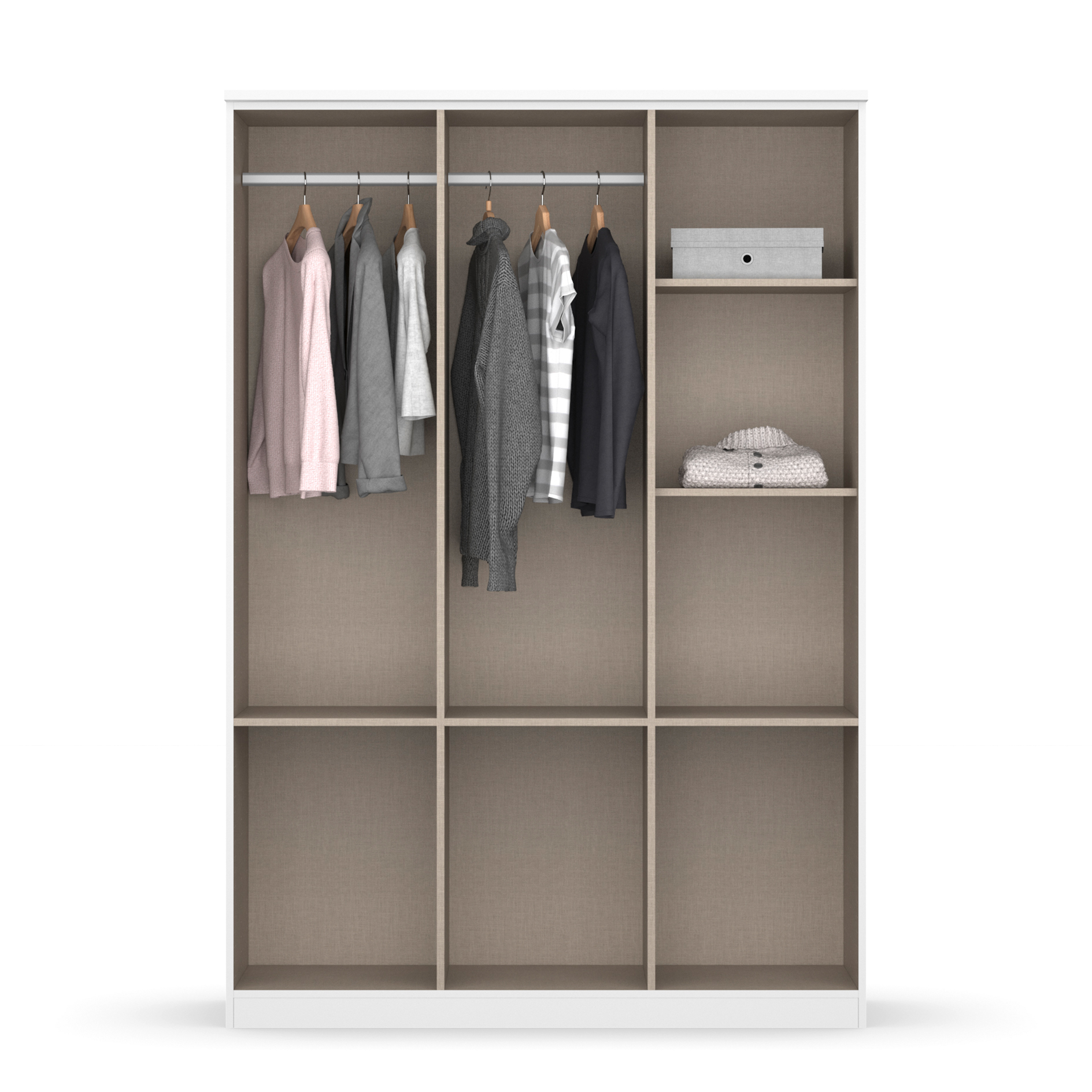 Drehtürenschrank - Sonoma Eiche - 136 cm breit