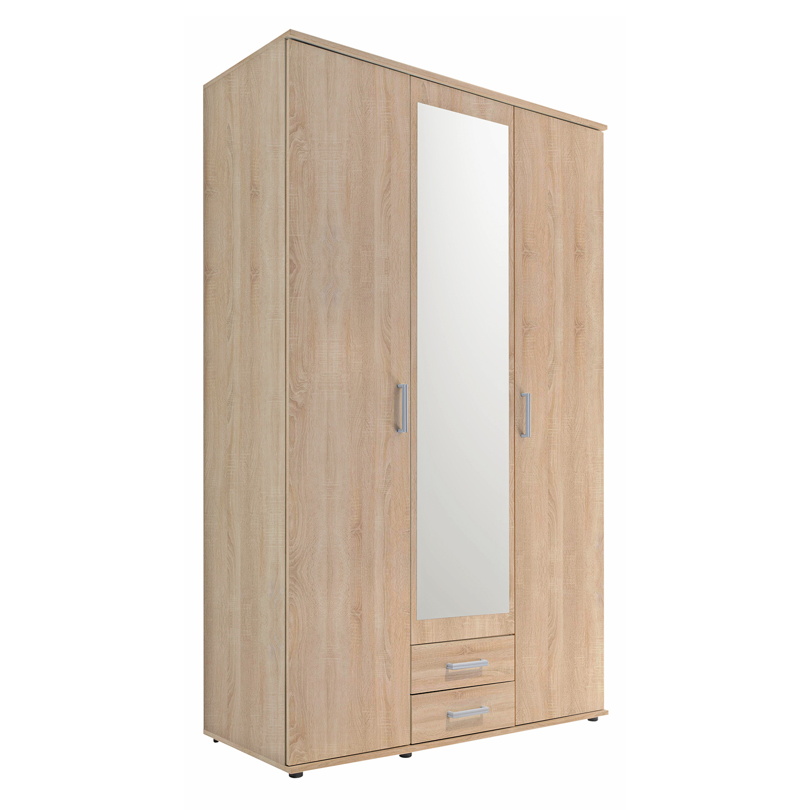 Drehtürenschrank - Sonoma Eiche - Spiegel - 195 cm