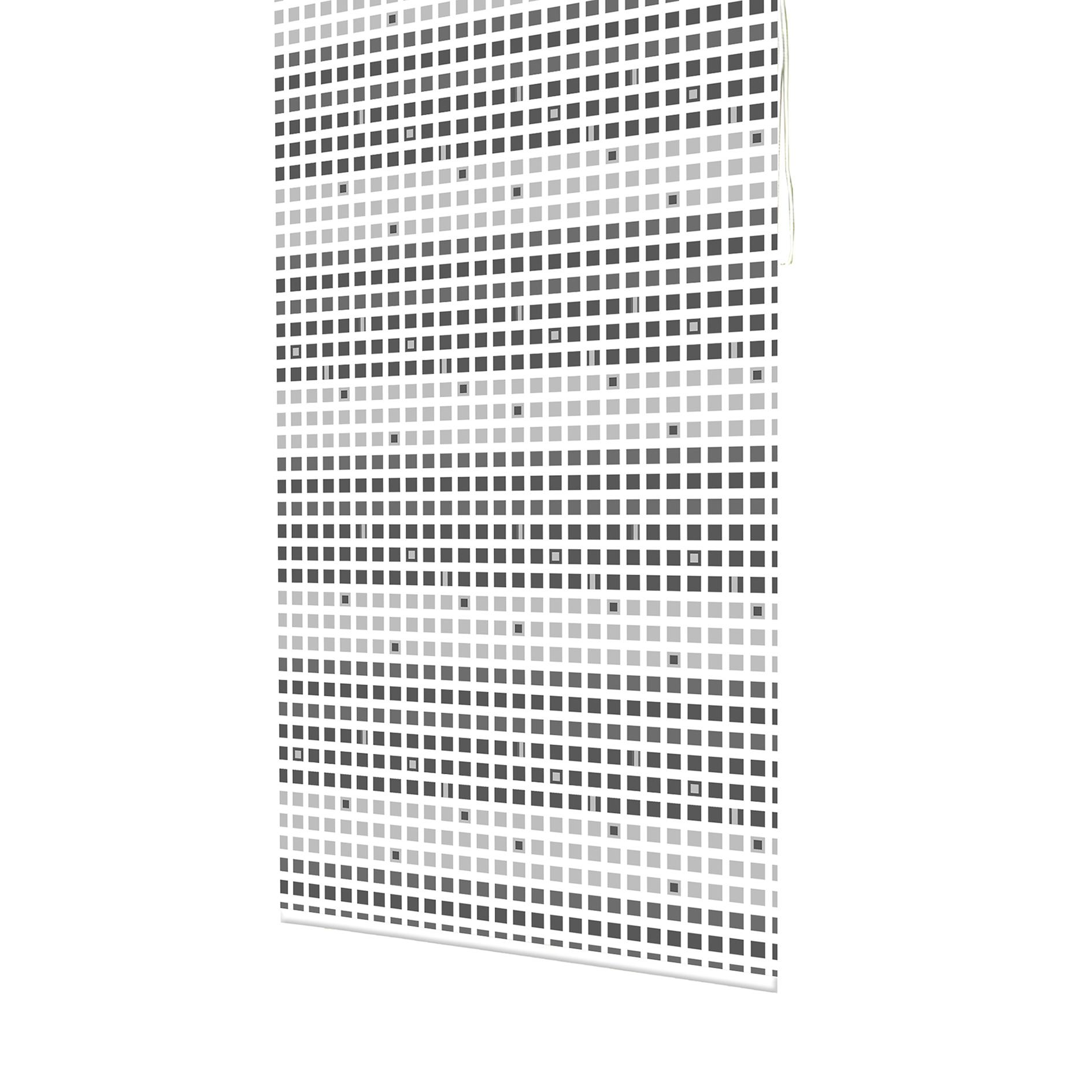 Duschrollo - grau-weiß - Quadrate - 140x240 cm