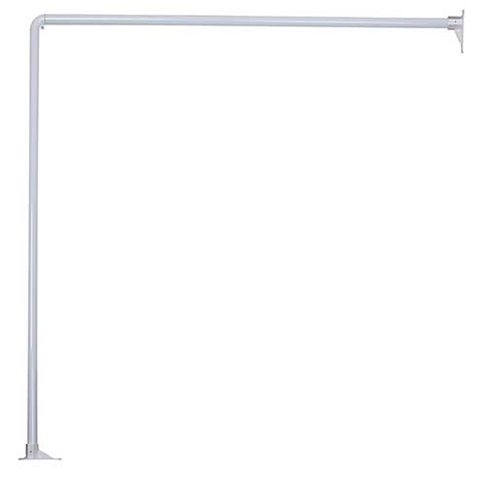 Duschstangen-Set - weiß - Aluminium - universal
