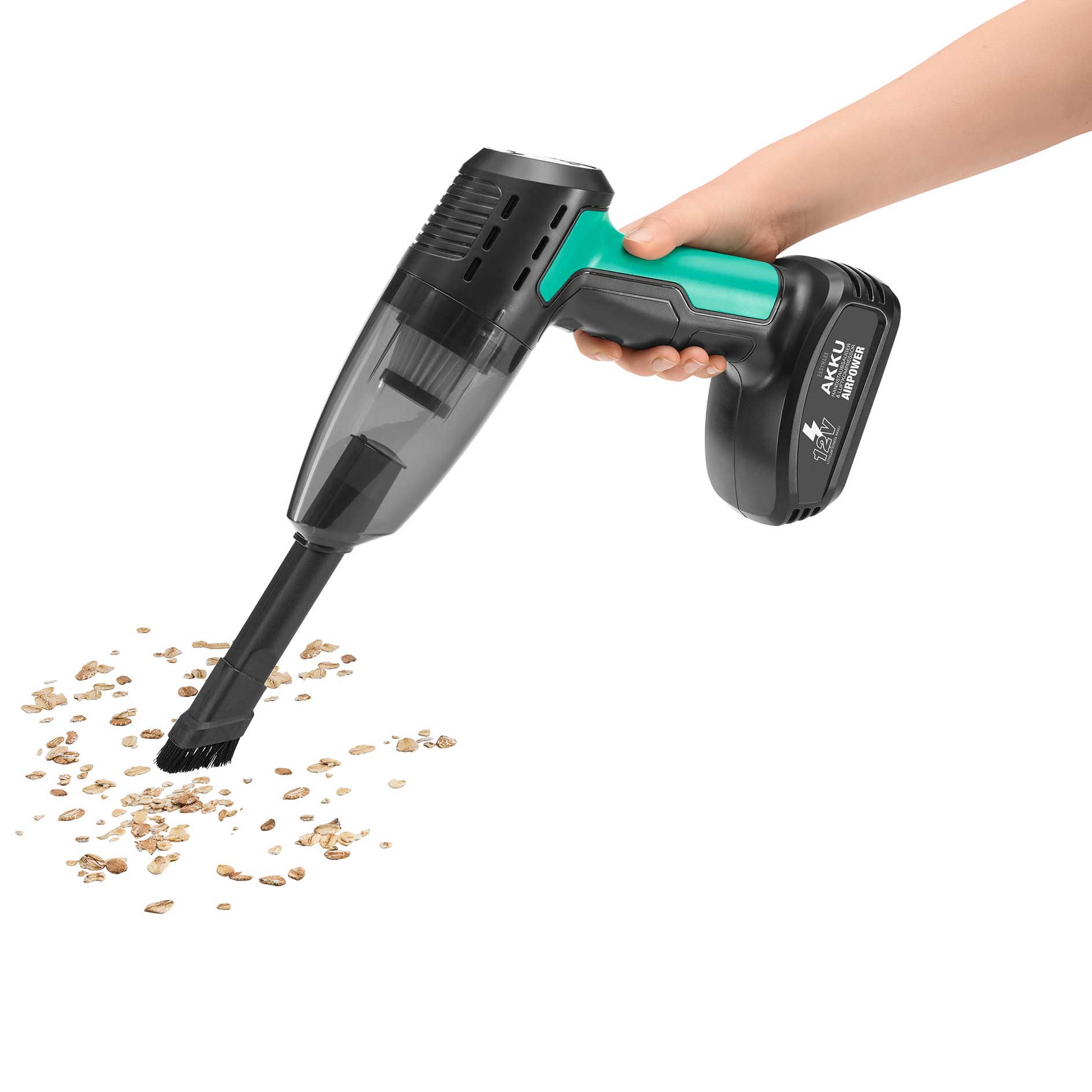 EASYMAXX Akku-Handstaubsauger und Luftkompressor 19905 - schwarz-grün