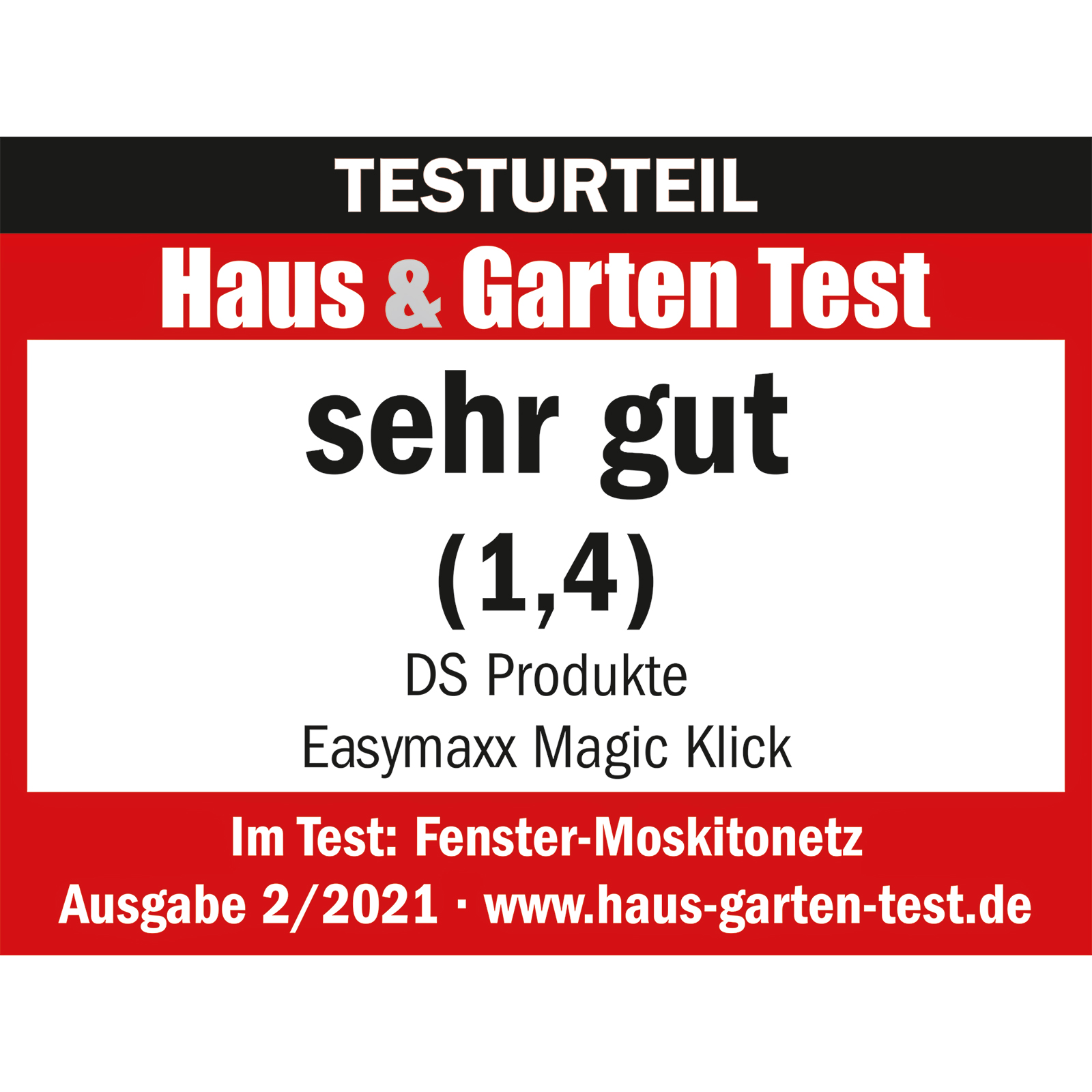 EASYmaxx Moskitonetz Magic Klick - schwarz - 90x210 cm