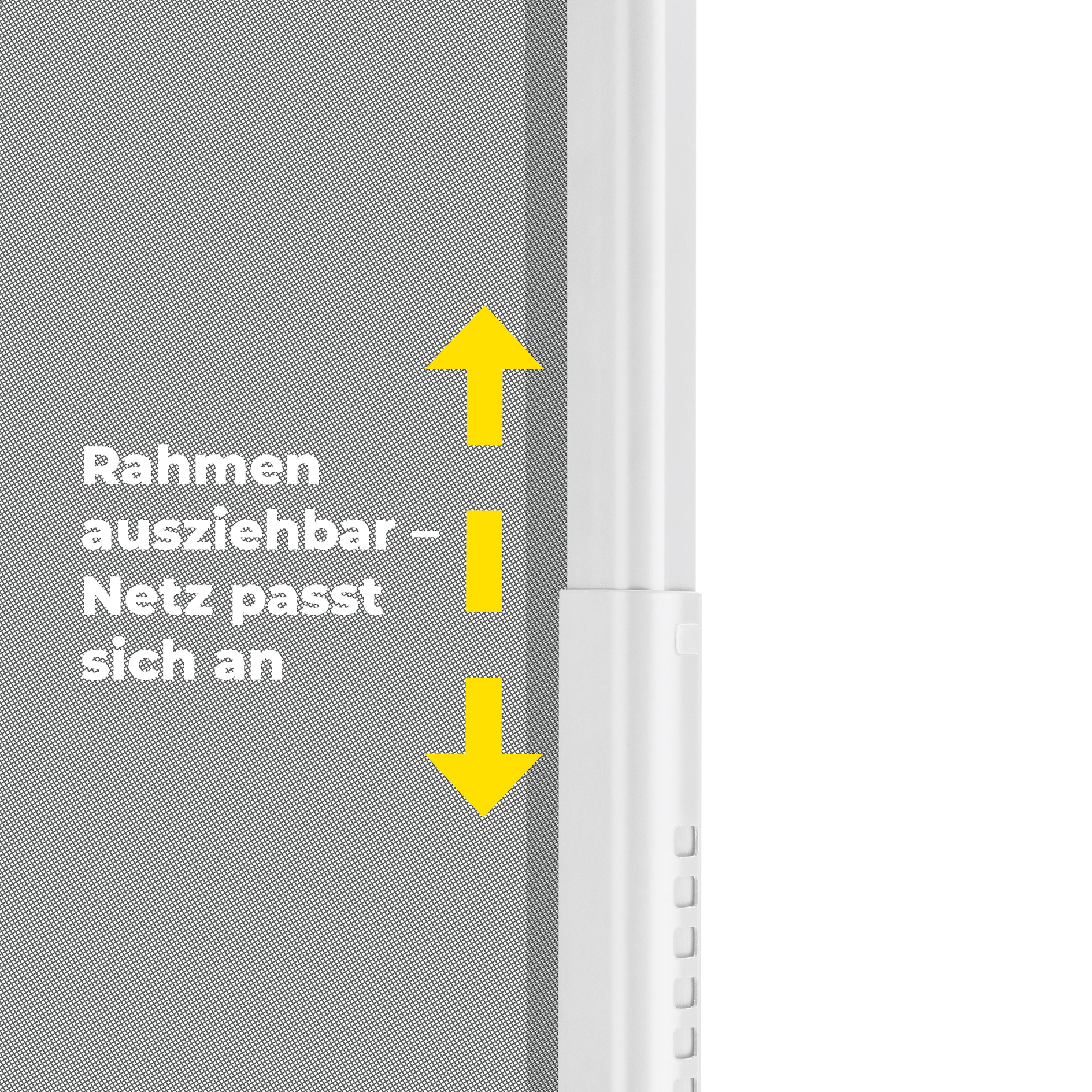 EASYMAXX Teleskop-Moskitonetz MAGIC FIT - weiß - für Standardfenster