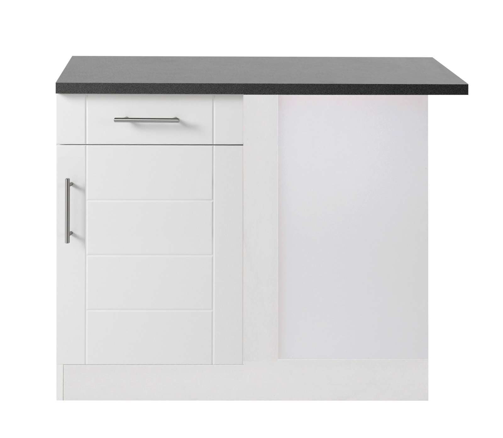 Eck-Anrichte BASEL - weiß Hochglanz - weiß - 110 cm