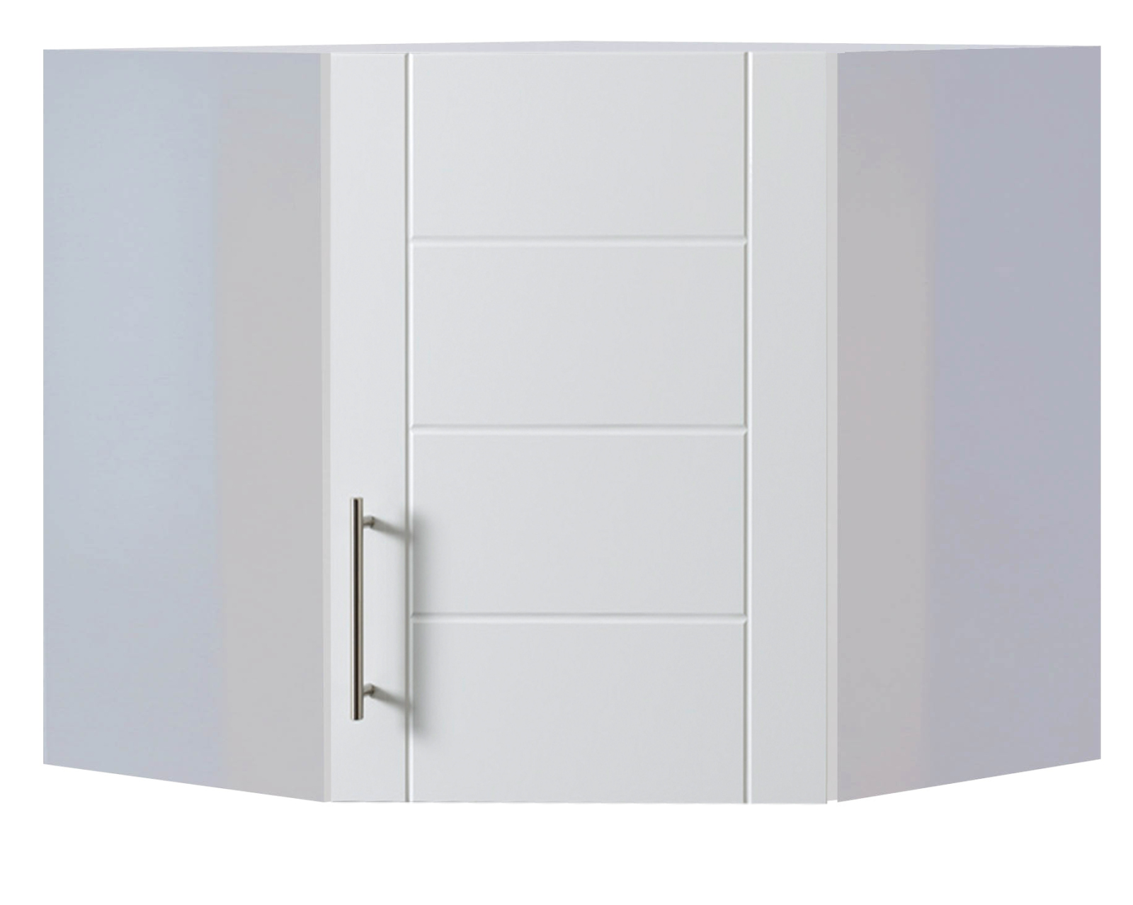 Eck-Hängeschrank BASEL - weiß Hochglanz - weiß - 60 cm