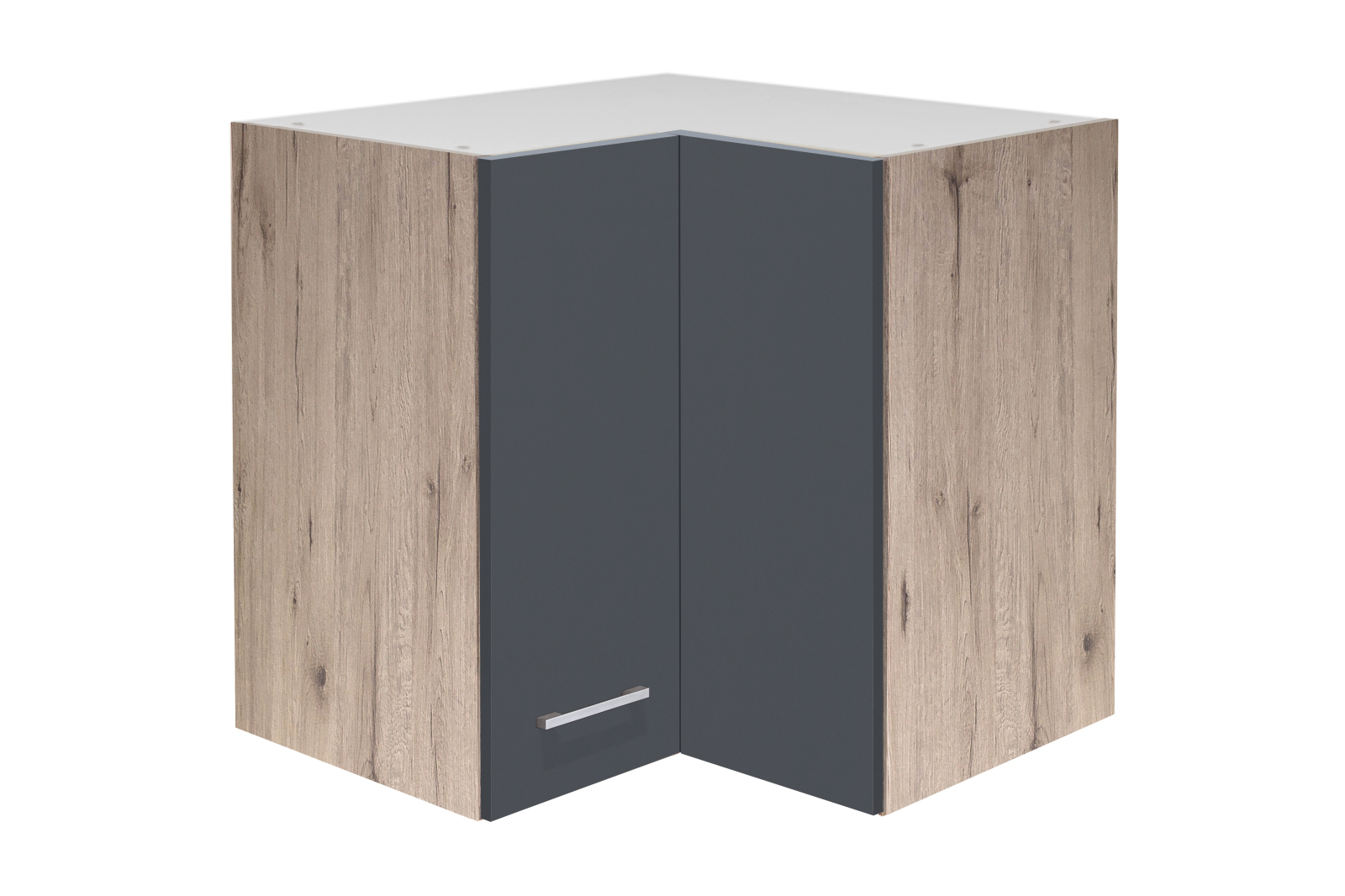 Eck-Hängeschrank MORENA - San Remo Eiche - Basaltgrau matt