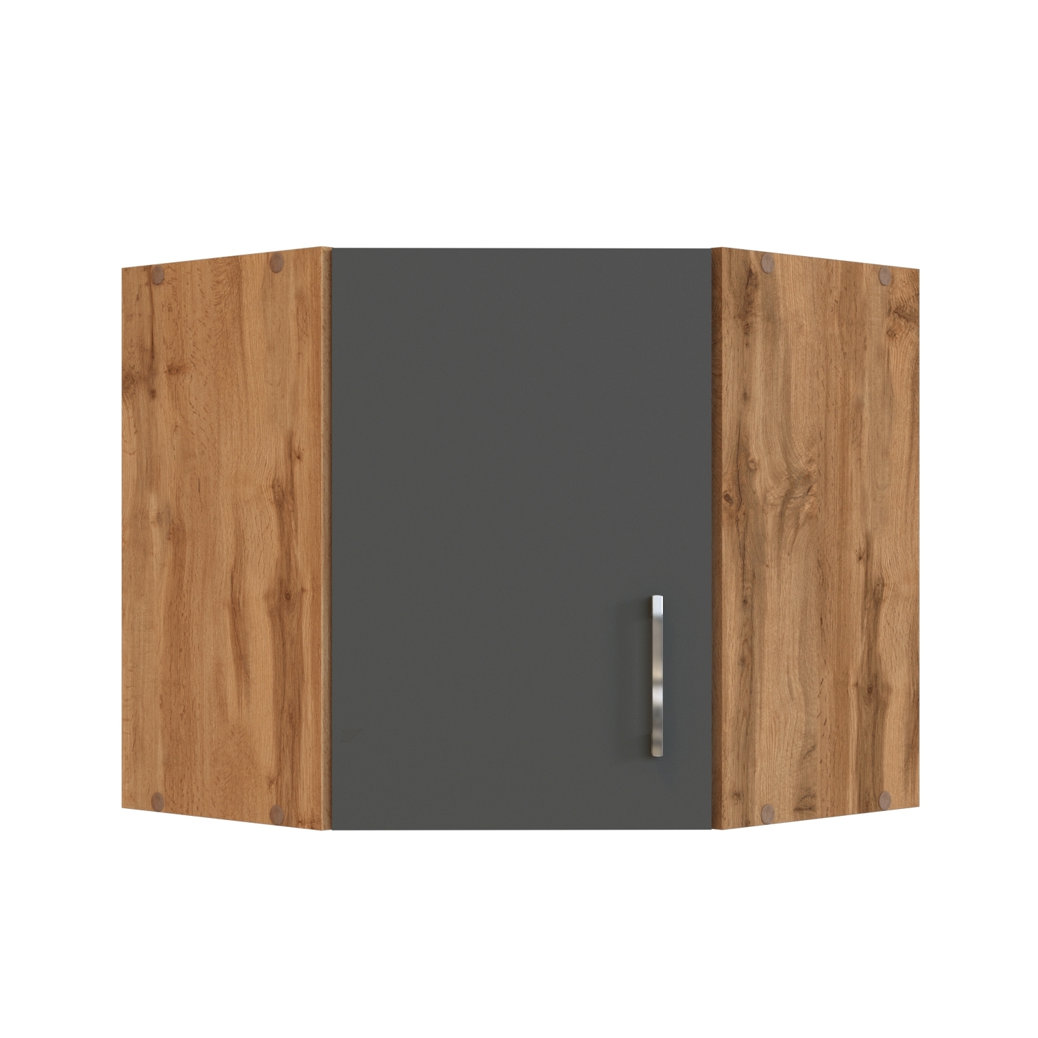 Eck-Hängeschrank SORRENTO - anthrazit-Wotan Eiche - 60 cm breit