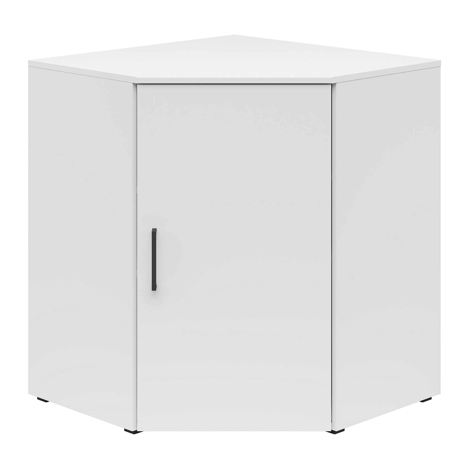 Eck-Kommode - weiß - 73 cm breit
