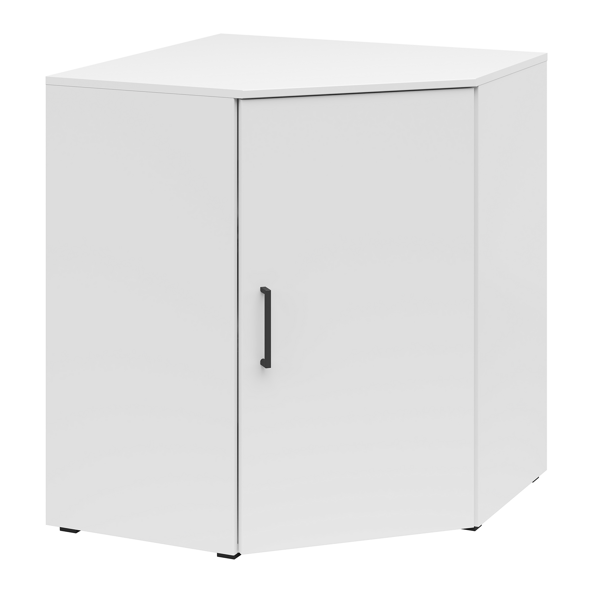 Eck-Kommode - weiß - 73 cm breit