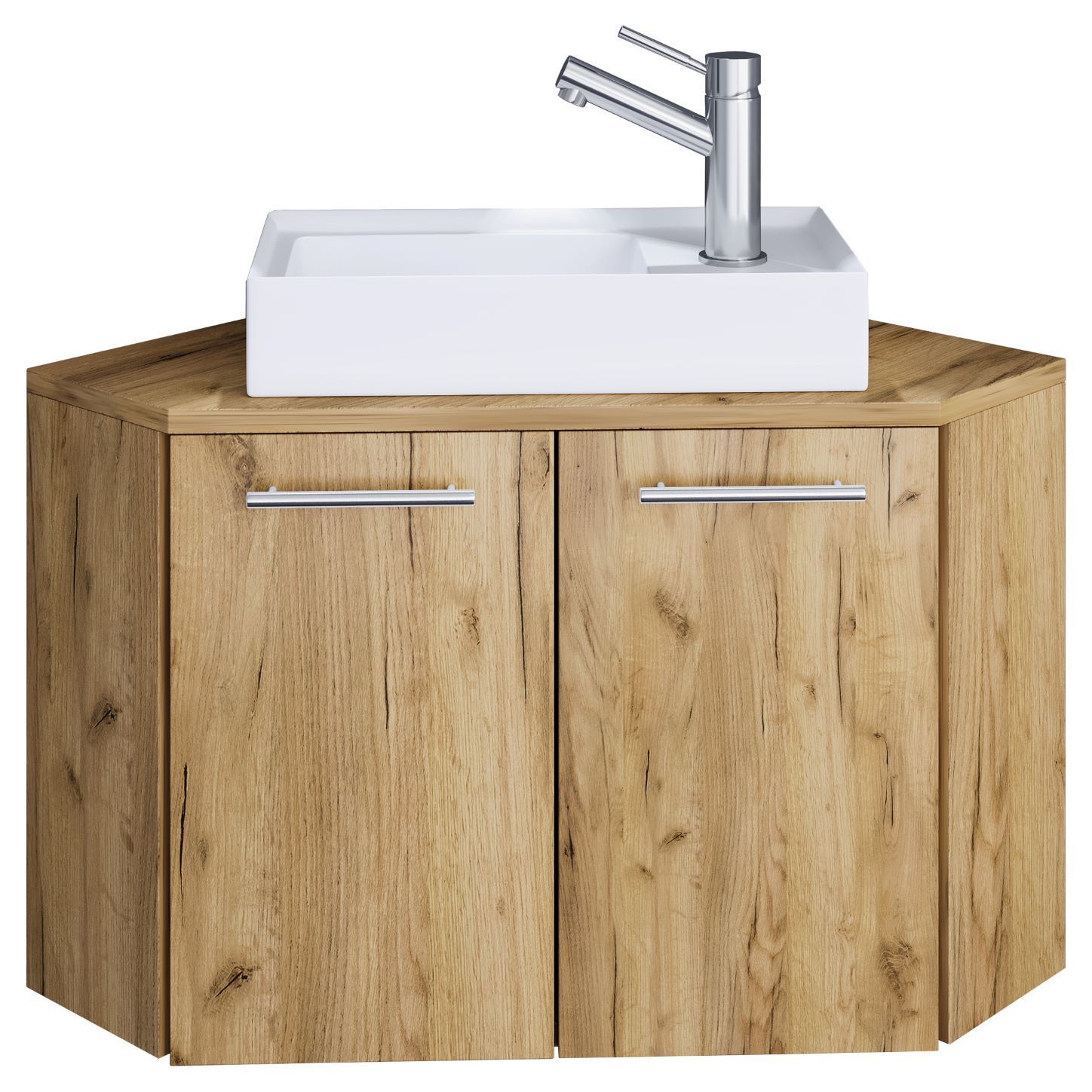 Eck-Waschtisch VILOSA - Honig-Eiche - 50 cm