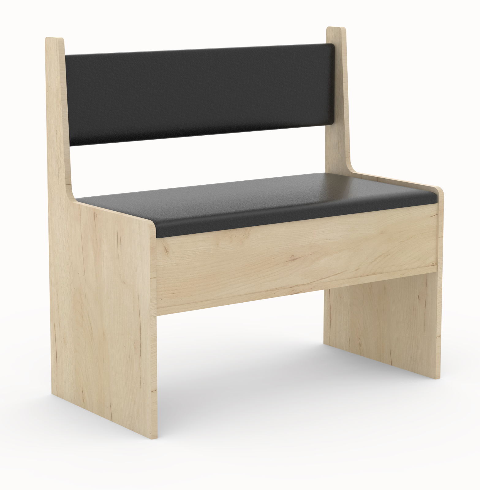 Eckbank-Element ESAL 80 - Honig Eiche - anthrazit - aufklappbar - 80 cm