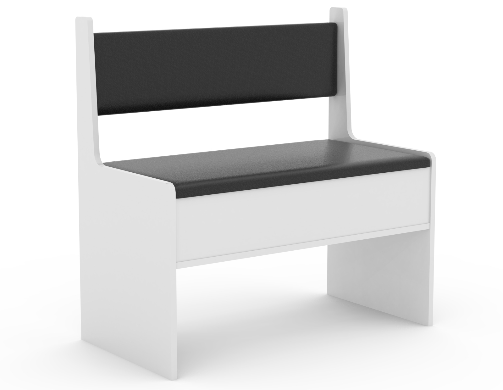Eckbank-Element ESAL 80 - weiß - aufklappbar - 80 cm