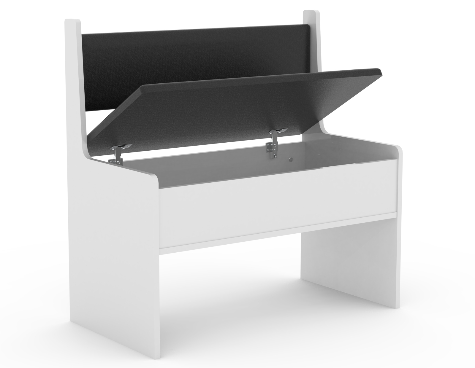 Eckbank-Element ESAL 80 - weiß - aufklappbar - 80 cm