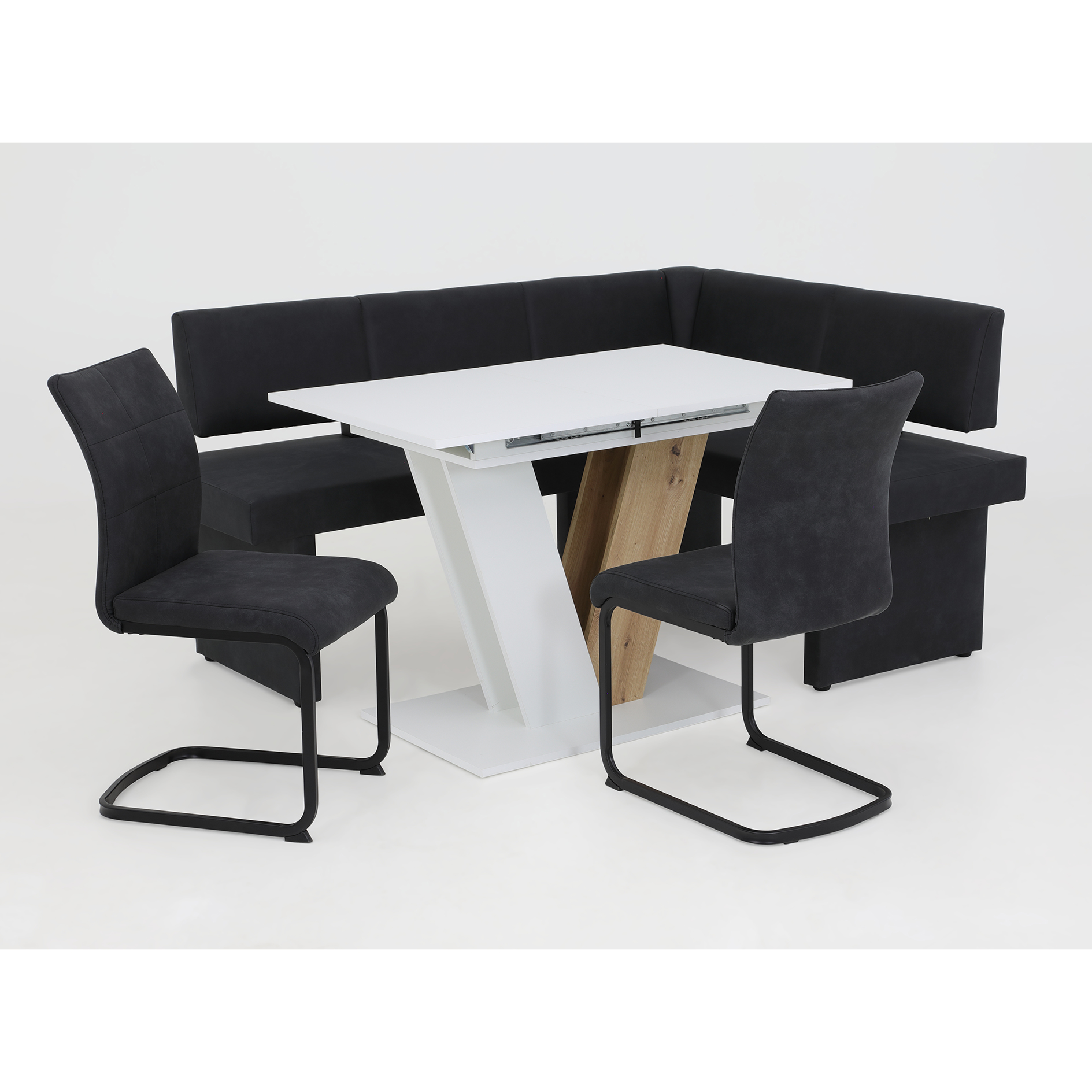 Eckbank - Vintage anthrazit - links/rechts montierbar