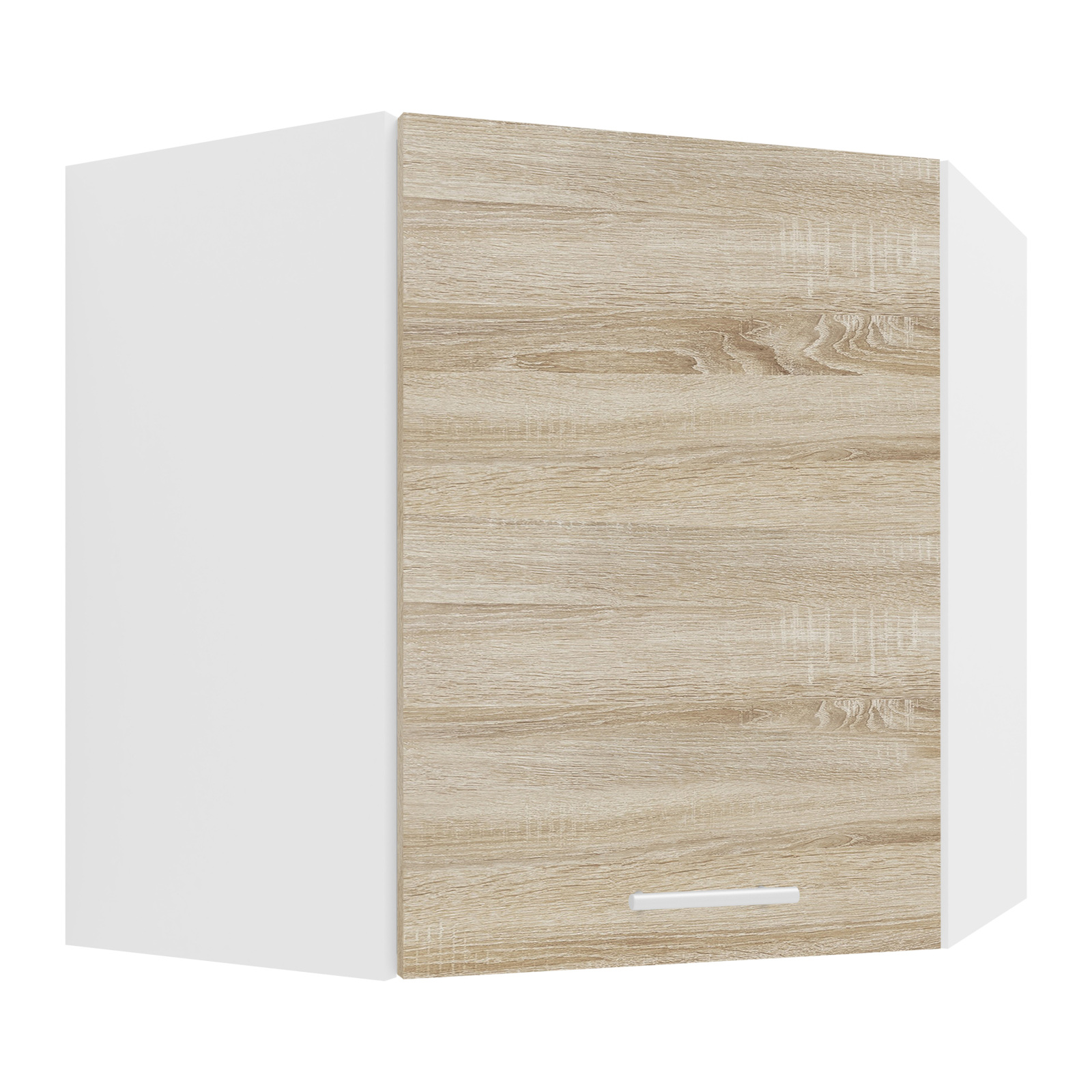 Eckhängeschrank ESILO - Sonoma Eiche - weiß - 57x57 cm