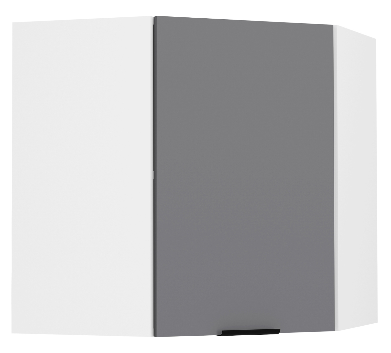 Eckhängeschrank FASOLA - weiß-anthrazit - 57x57 cm