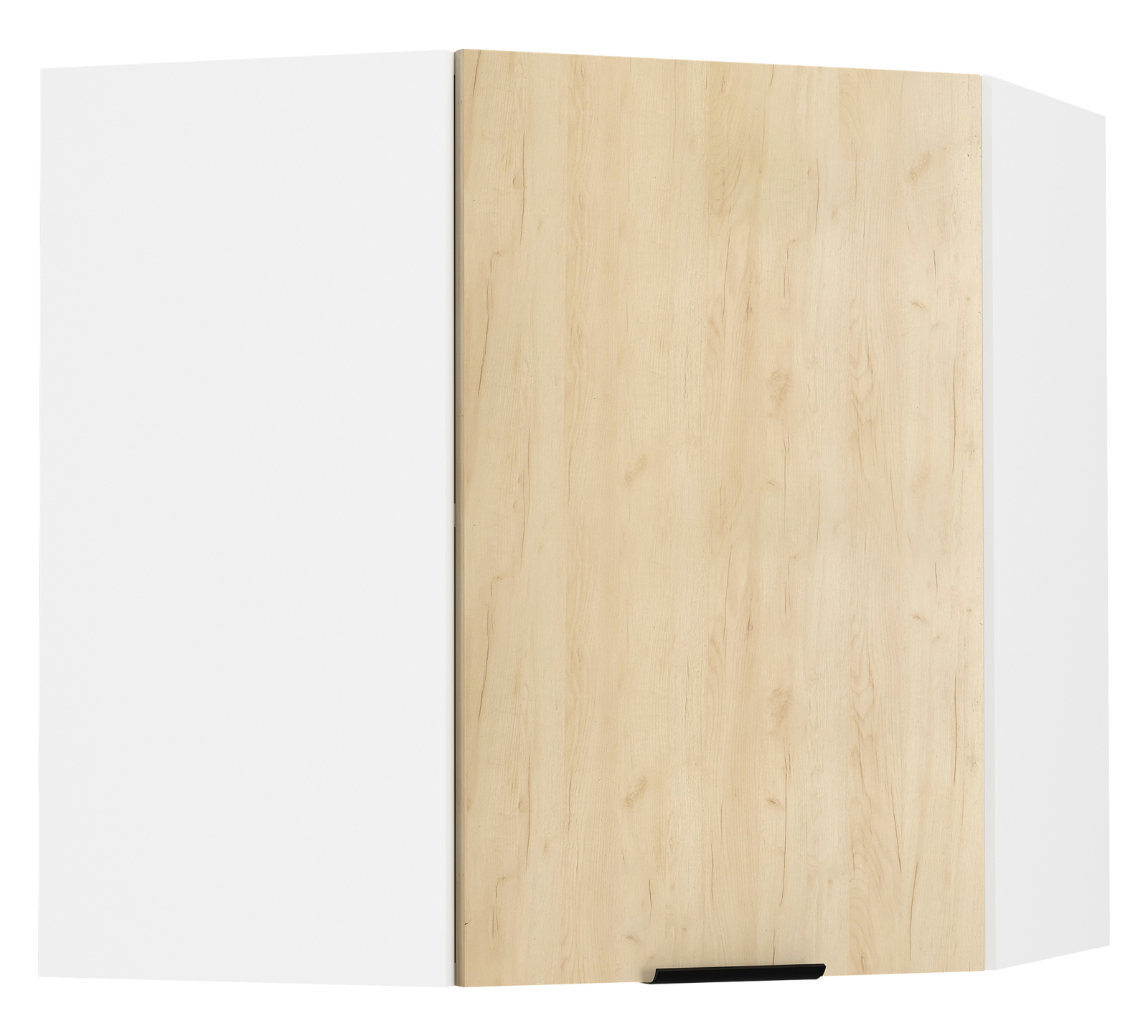 Eckhängeschrank FASOLA - weiß - Honig Eiche - 57x57 cm