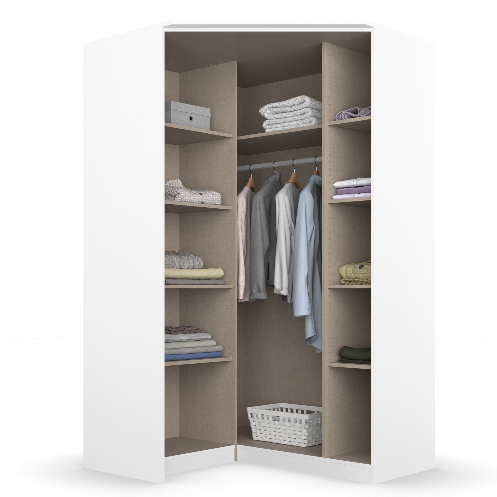 Eckkleiderschrank - Sonoma Eiche - 2-türig