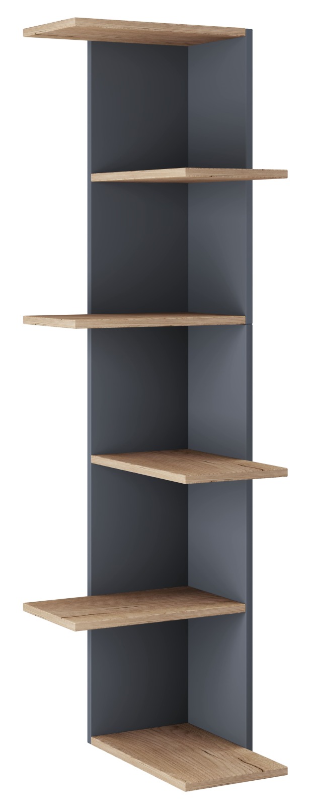 Eckregal BALOS XL - anthrazit - Honig Eiche - 140 cm hoch